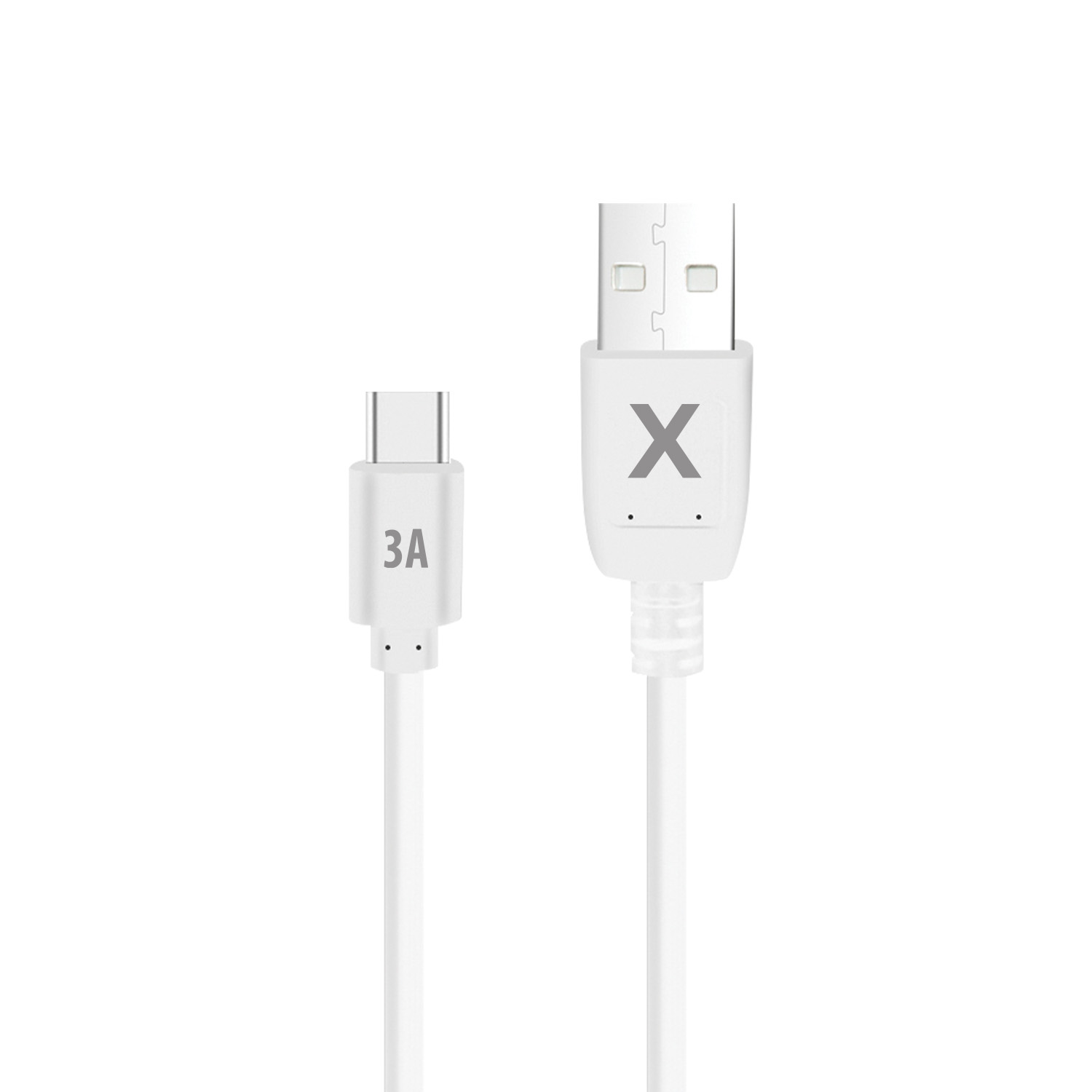Maxlife kabel USB - USB-C 2,0 m 3A vit