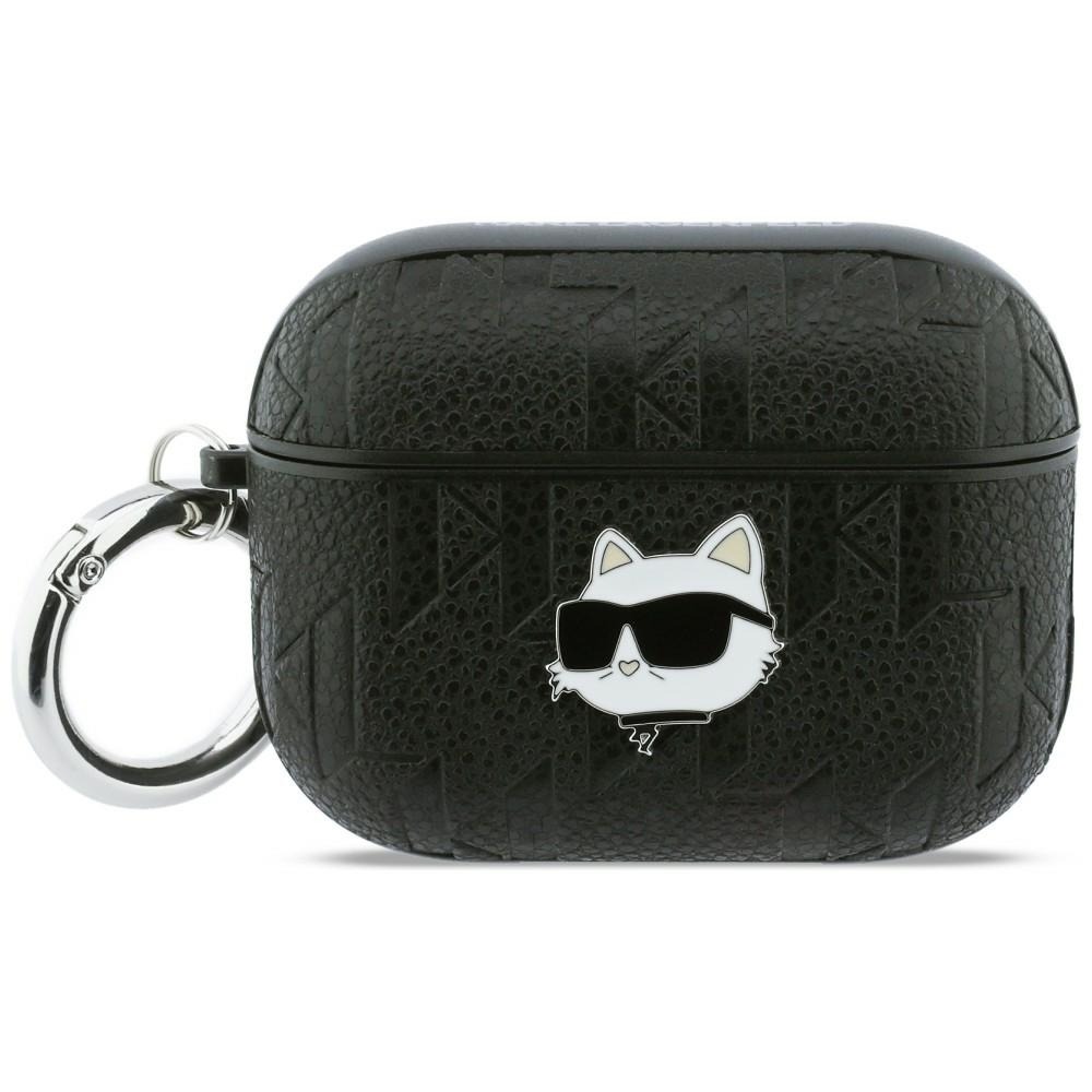 Karl Lagerfeld Monogram Choupette Head fodral för AirPods Pro 3 svart