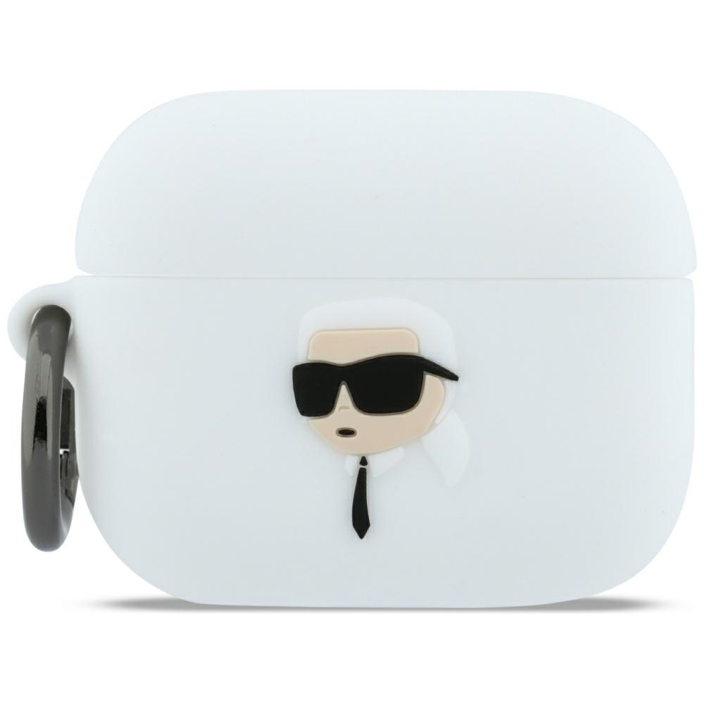 Karl Lagerfeld Silicone Karl Head 3D fodral för AirPods Pro 3 vit
