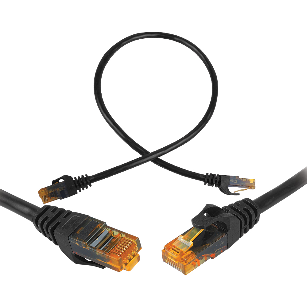 8P8C CAT6e UTP Connection network kabel (patchcord) 0 5m svart