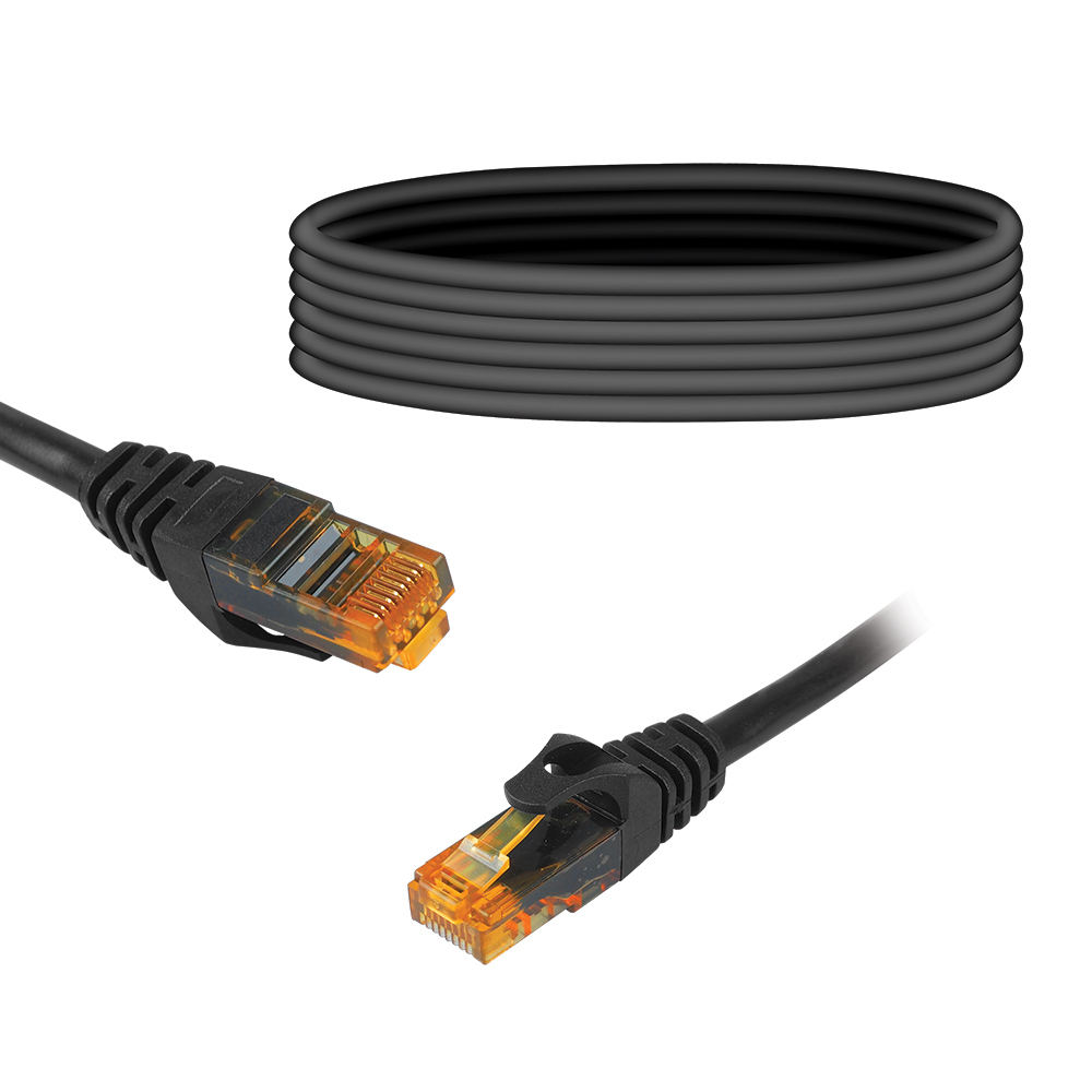 8P8C CAT6e UTP Connection network kabel (patchcord) 10m svart