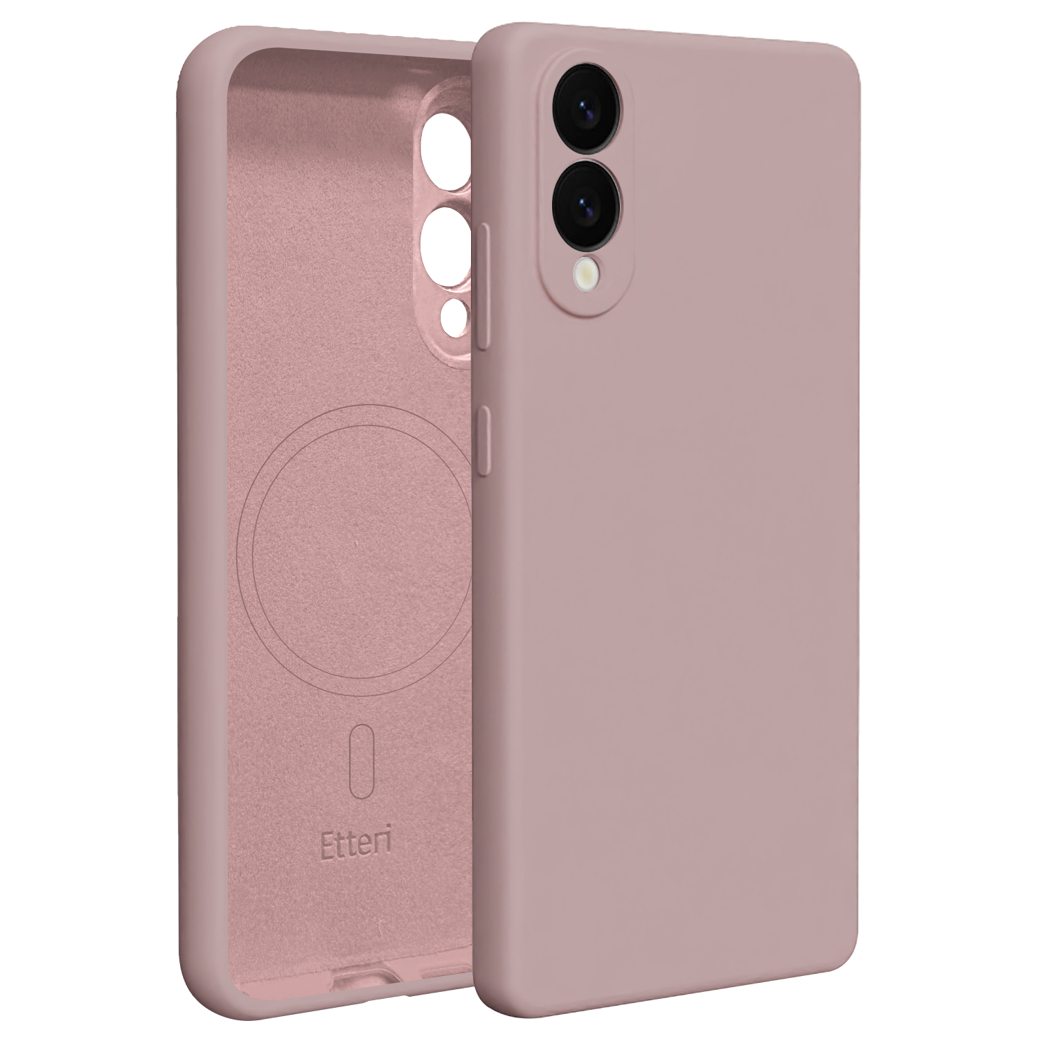 Etteri Silicone Mag skal för Samsung Galaxy S25 Edge light rosa