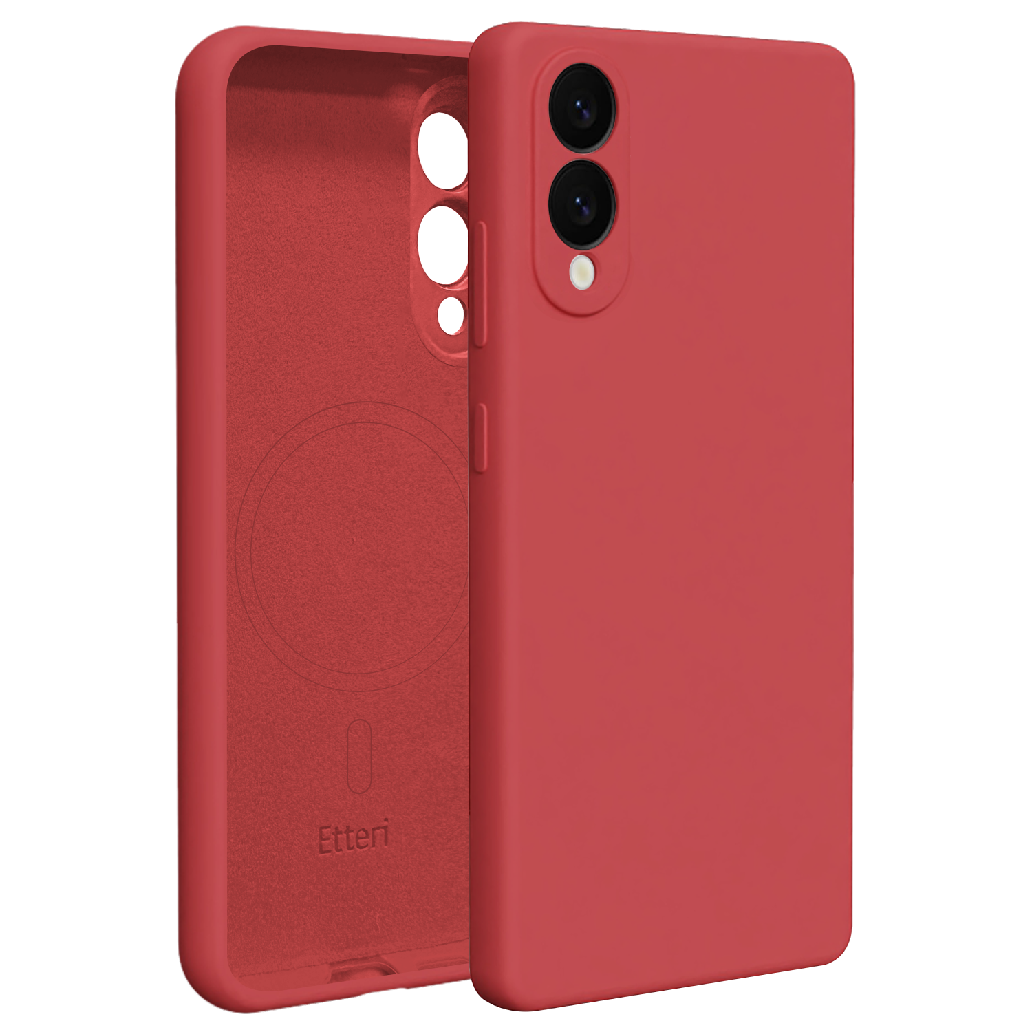 Etteri Silicone Mag skal för Samsung Galaxy S25 Edge raspberry