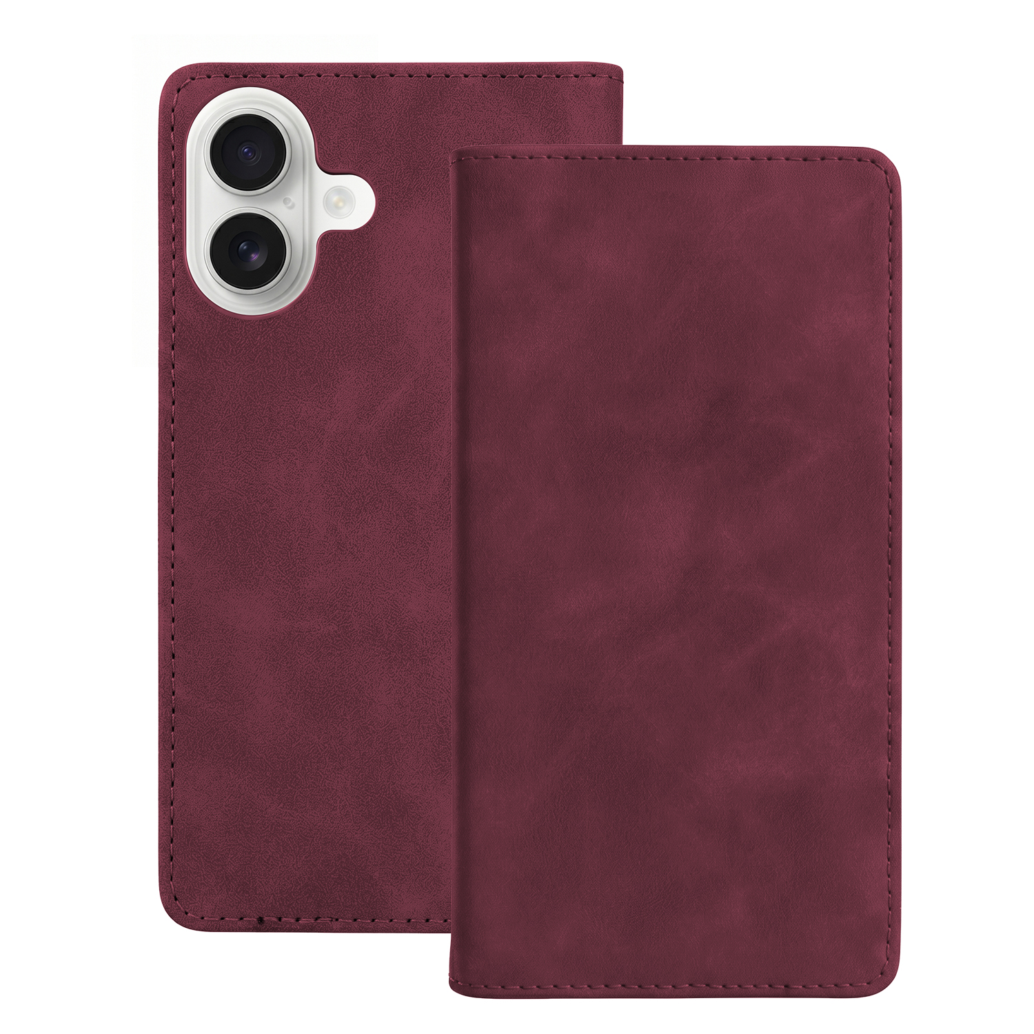 Smart Suede fodral för iPhone 16 maroon