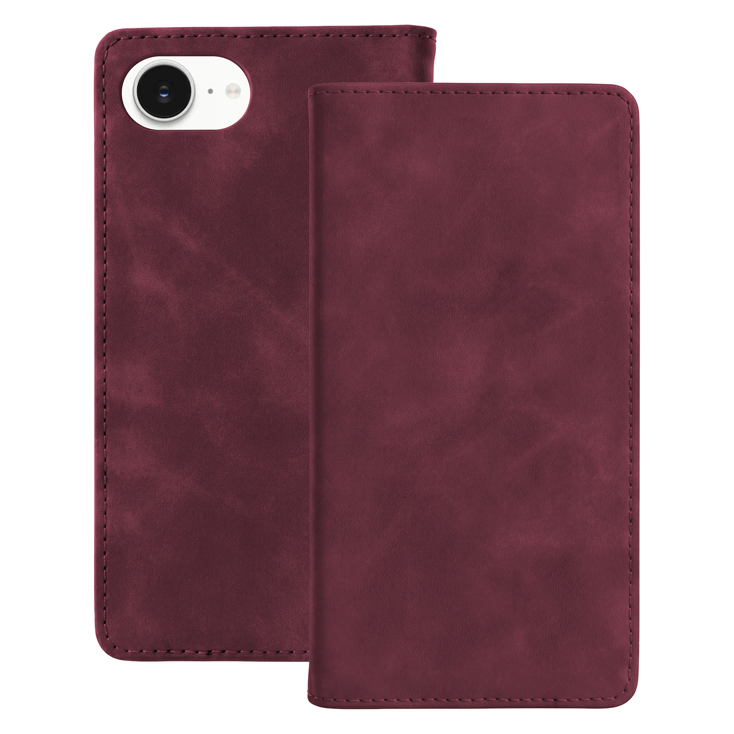 Smart Suede fodral för iPhone 16e / 17e maroon