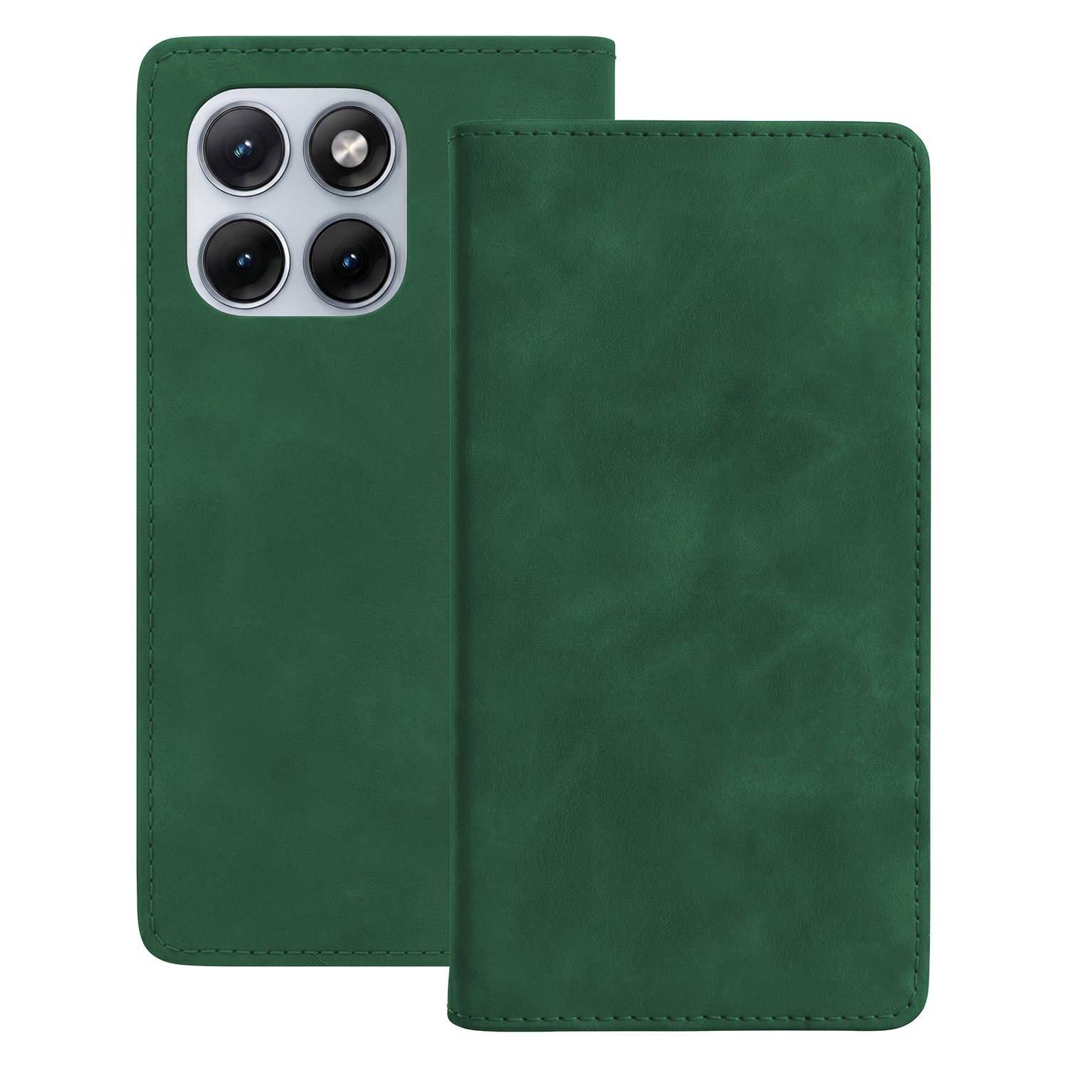 Smart Suede fodral för Motorola Moto G34 grön