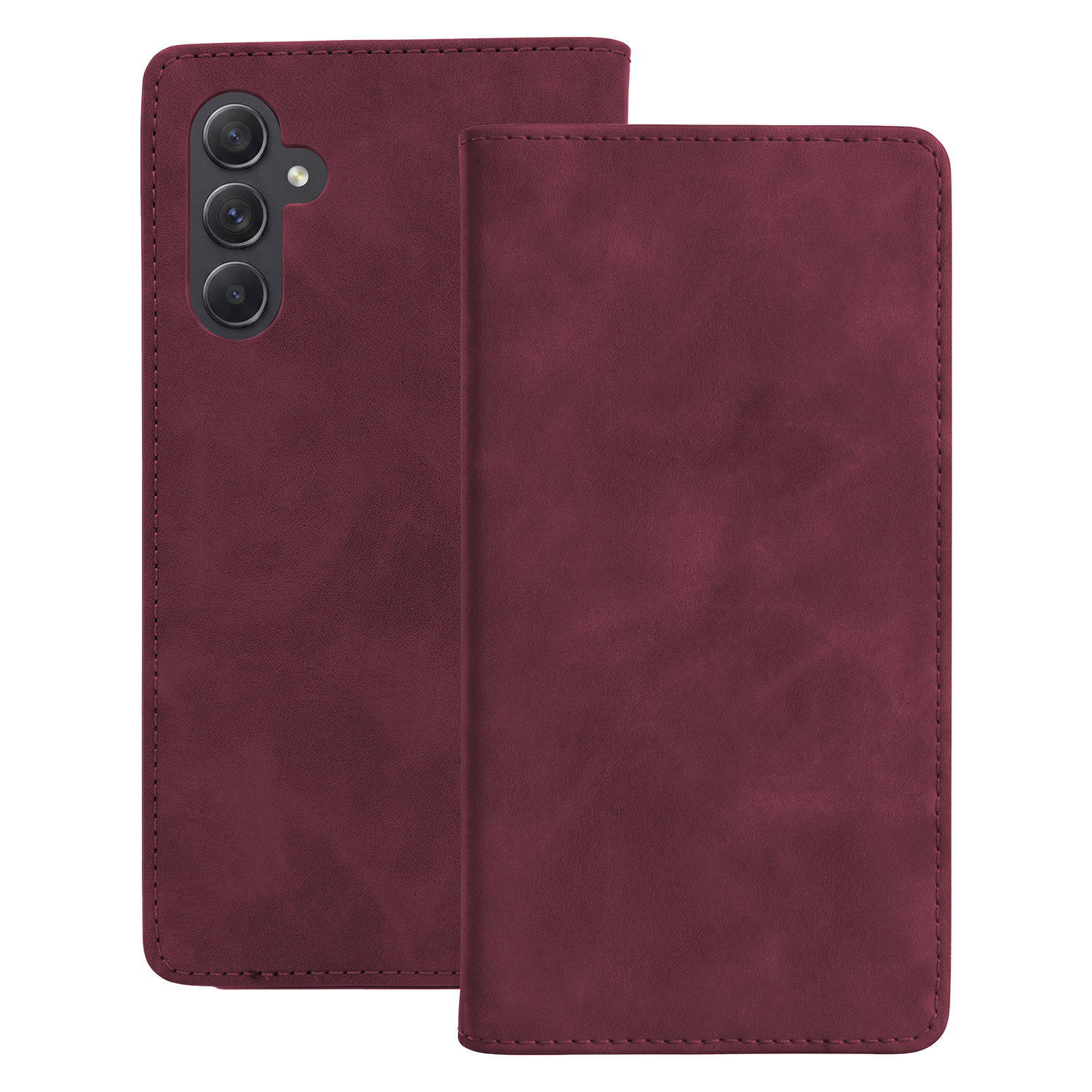 Smart Suede fodral för Samsung Galaxy A14 4G maroon