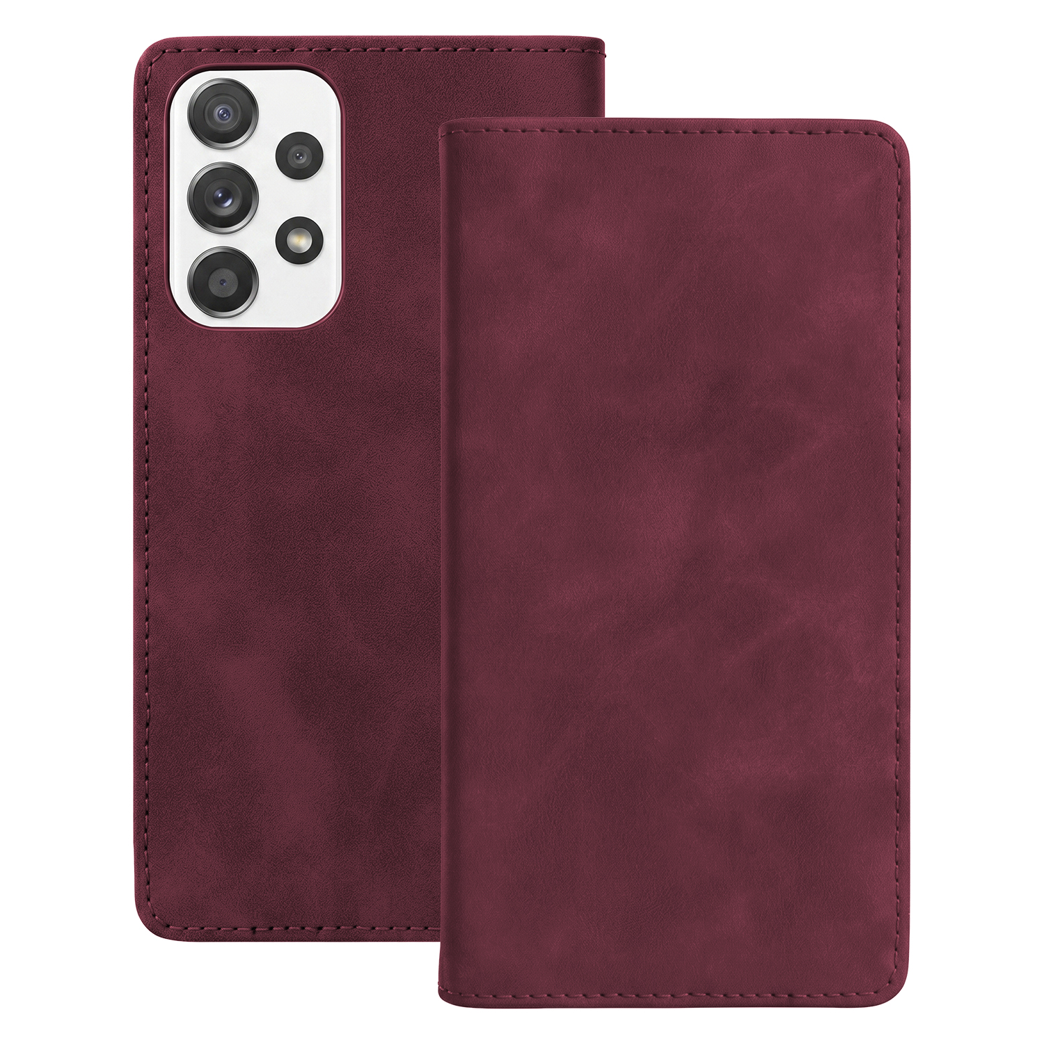 Smart Suede fodral för Samsung Galaxy A52 4G / A52 5G / A52S 5G maroon