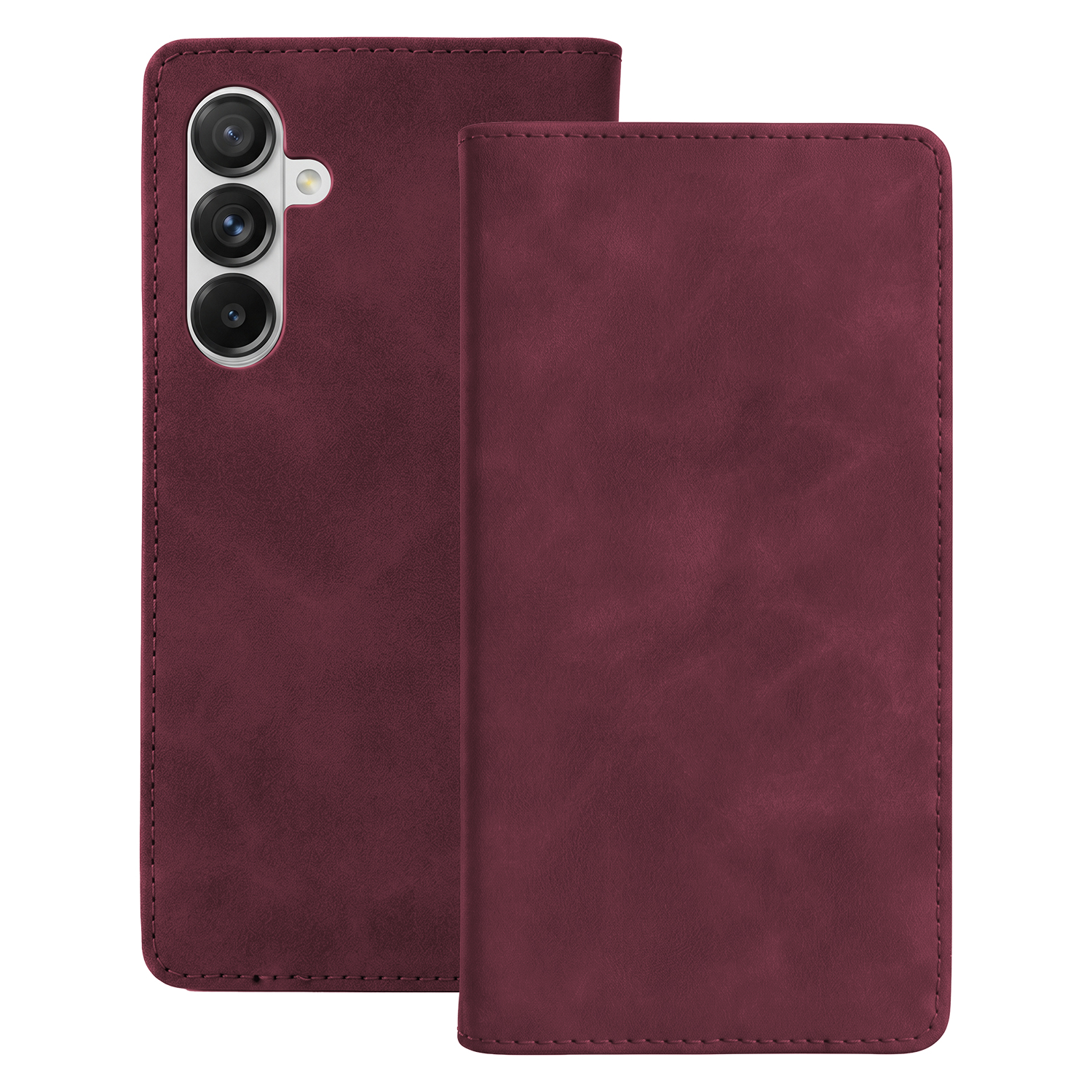 Smart Suede fodral för Samsung Galaxy A17 4G / A17 5G / A26 5G / A18 5G maroon