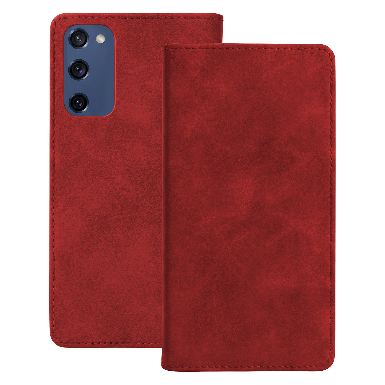 Smart Suede fodral för Samsung Galaxy S20 FE / S20 Lite / S20 FE 5G röd