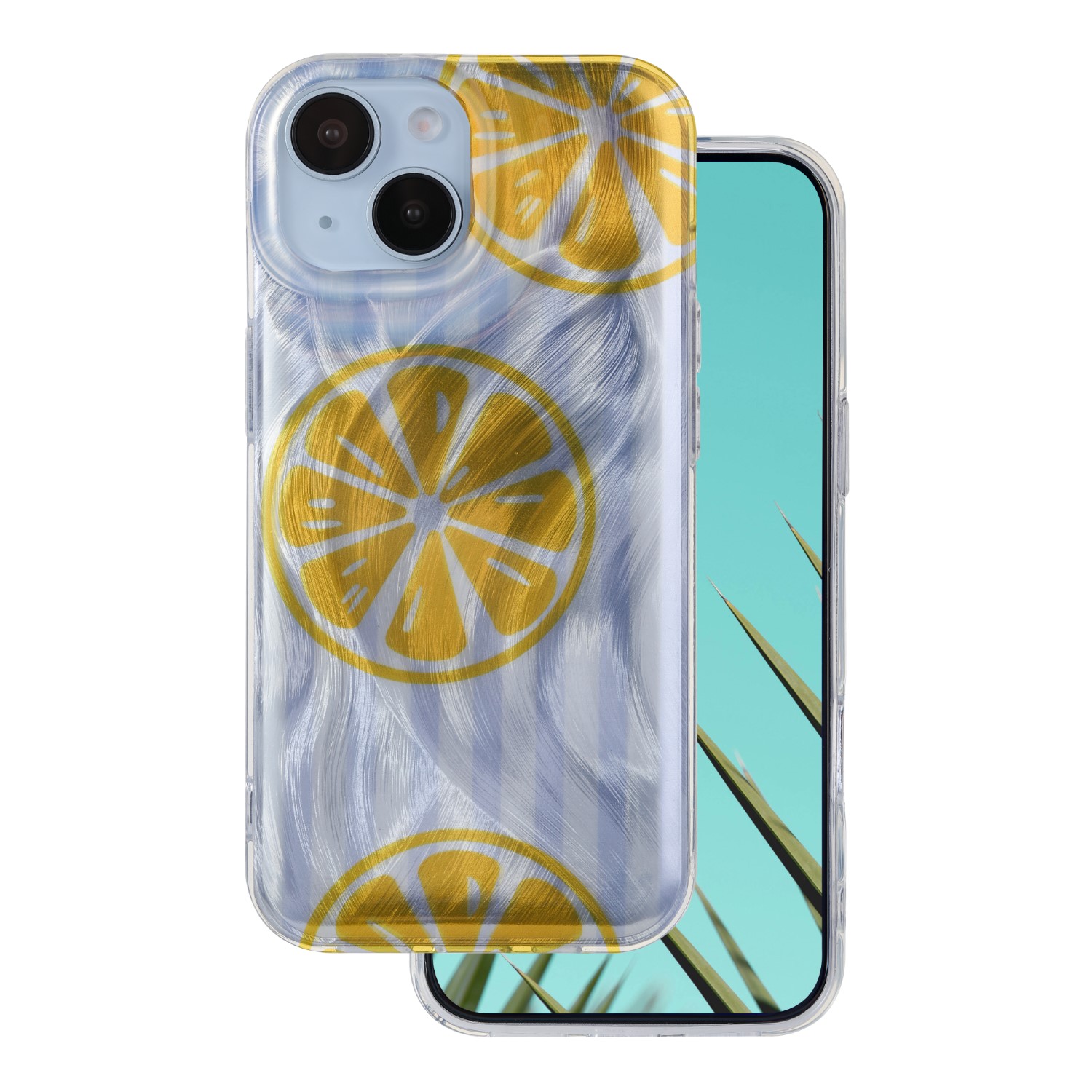 Ultra Trendy Summer skal för iPhone 15 lemon