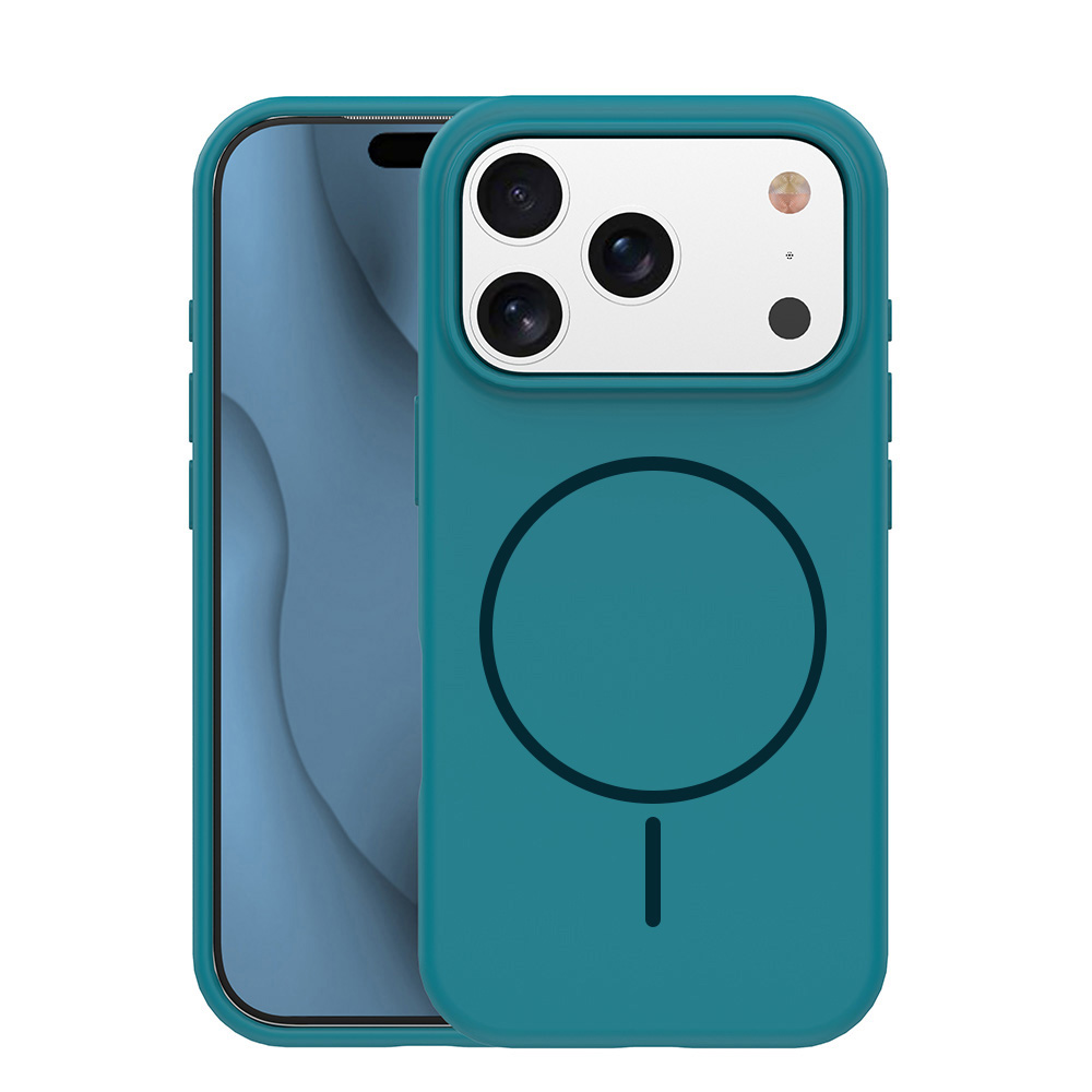 Silicone Thin Mag skal för iPhone 12 / 12 Pro turquoise
