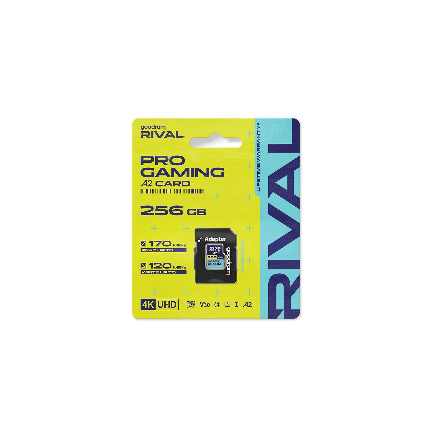 Goodram memory card Rival M2AA Micro SDXC 256GB UHS-I U3 A2 V30 170 / 120 MB / s