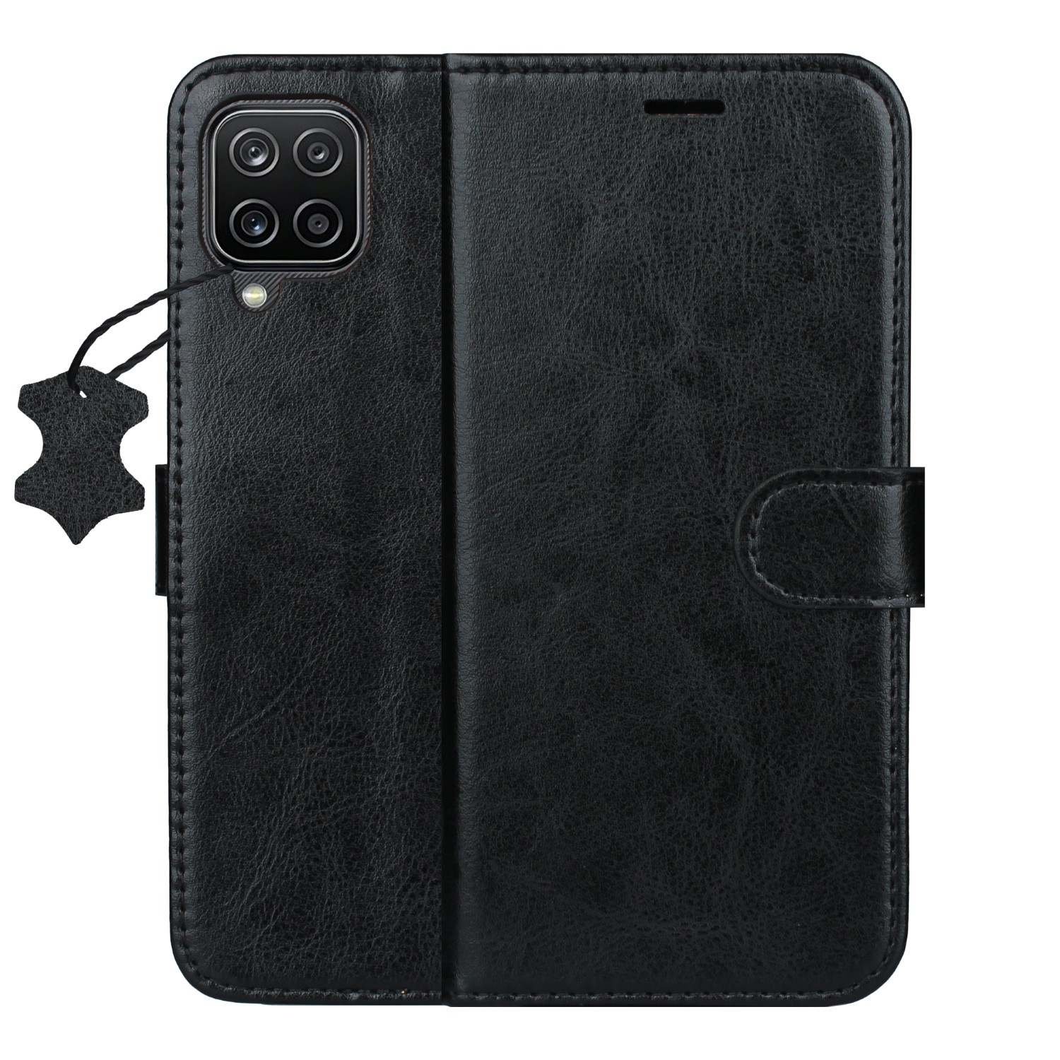 Smart Luxe leather fodral för Samsung Galaxy A12 / M12 svart