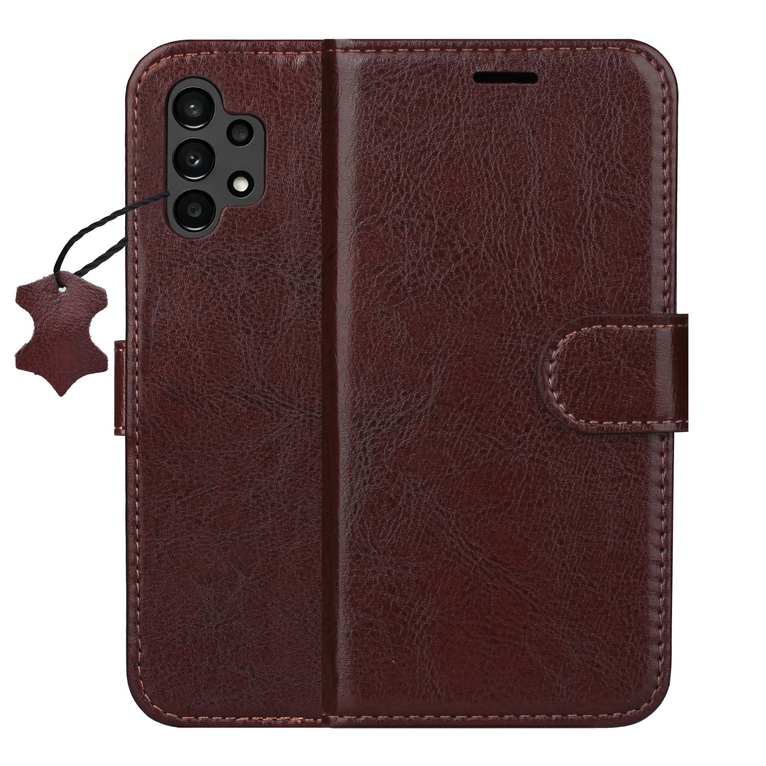 Smart Luxe leather fodral för Samsung Galaxy A13 4G brun
