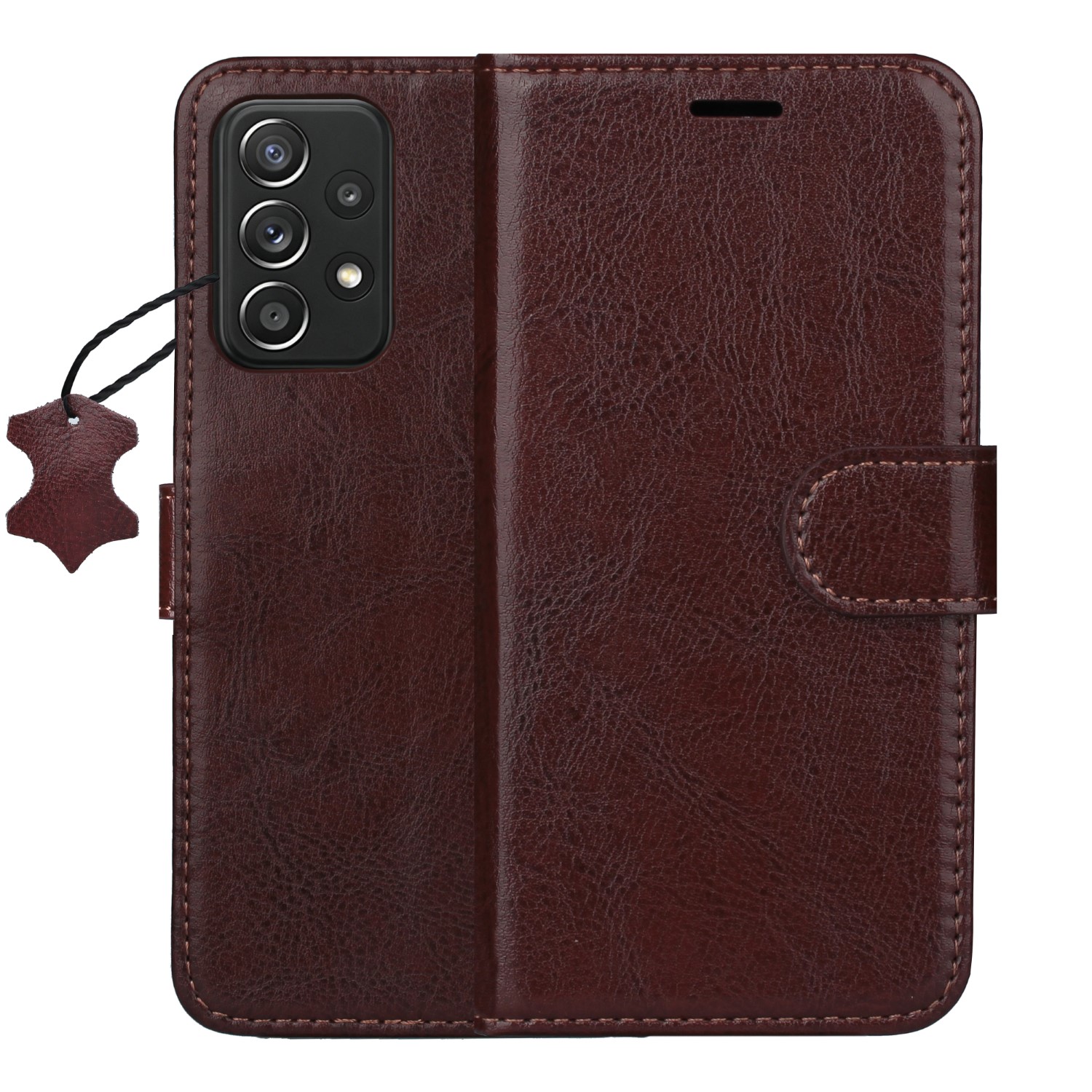 Smart Luxe leather fodral för Samsung Galaxy A52 4G / A52 5G / A52S 5G brun