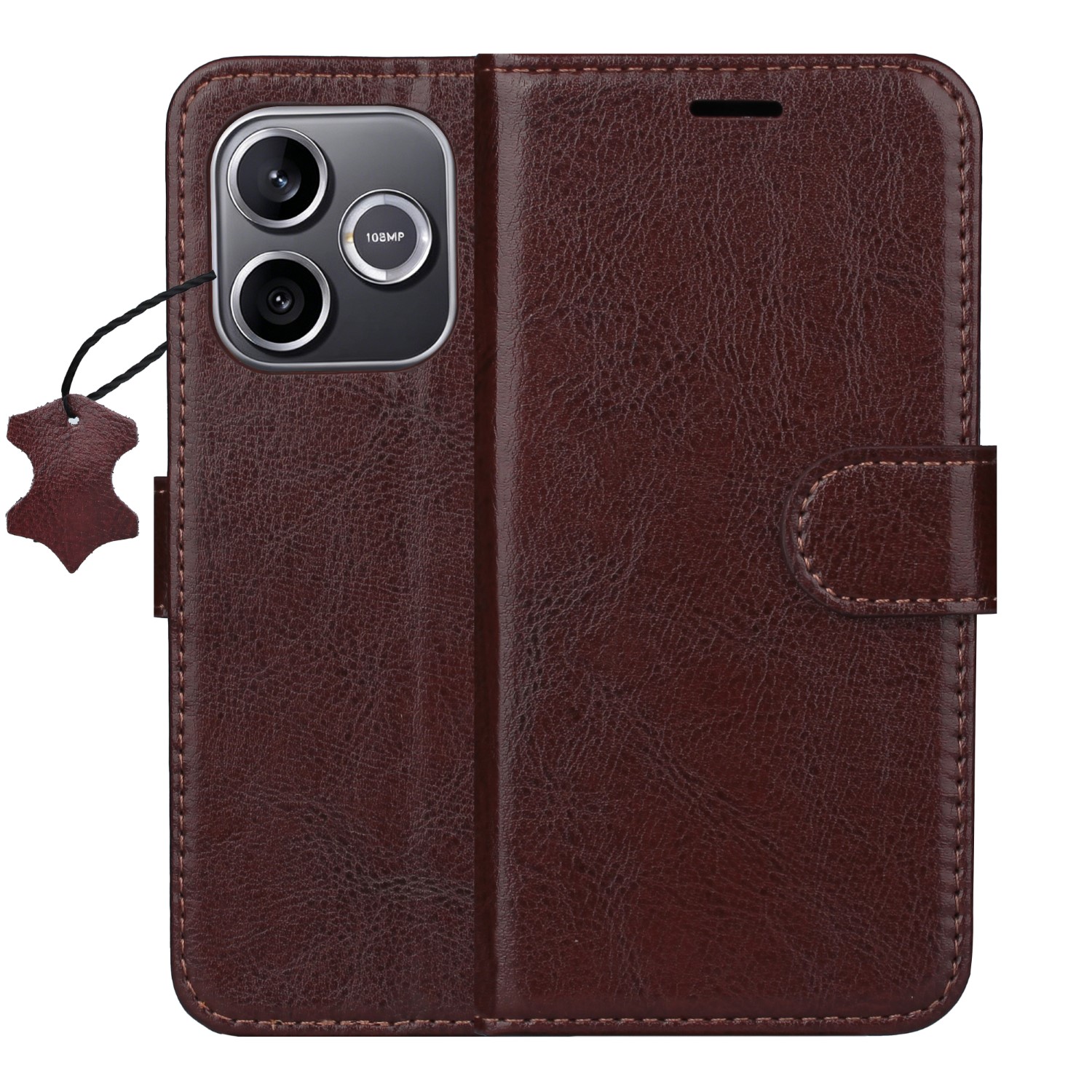 Smart Luxe leather fodral för Honor 600 Lite brun