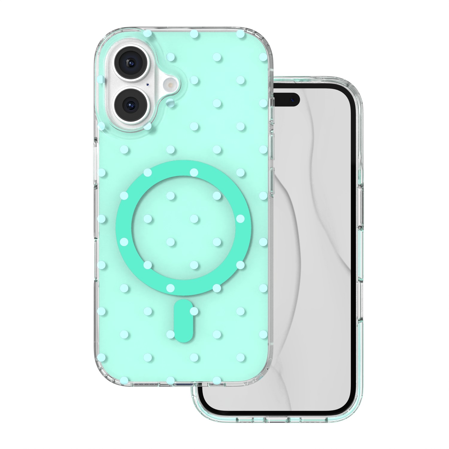 Bubble Dots Mag skal för iphone 16 grön