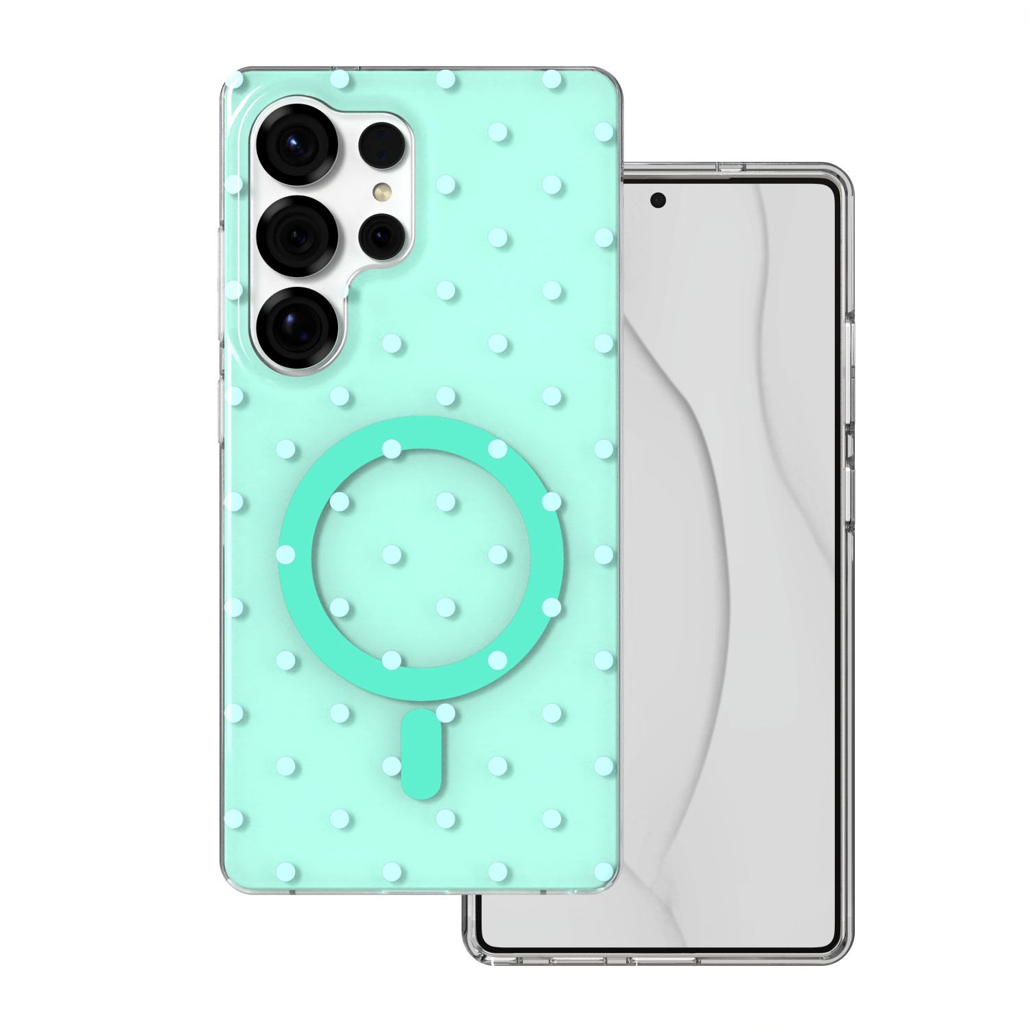 Bubble Dots Mag skal för Samsung S25 Ultra grön