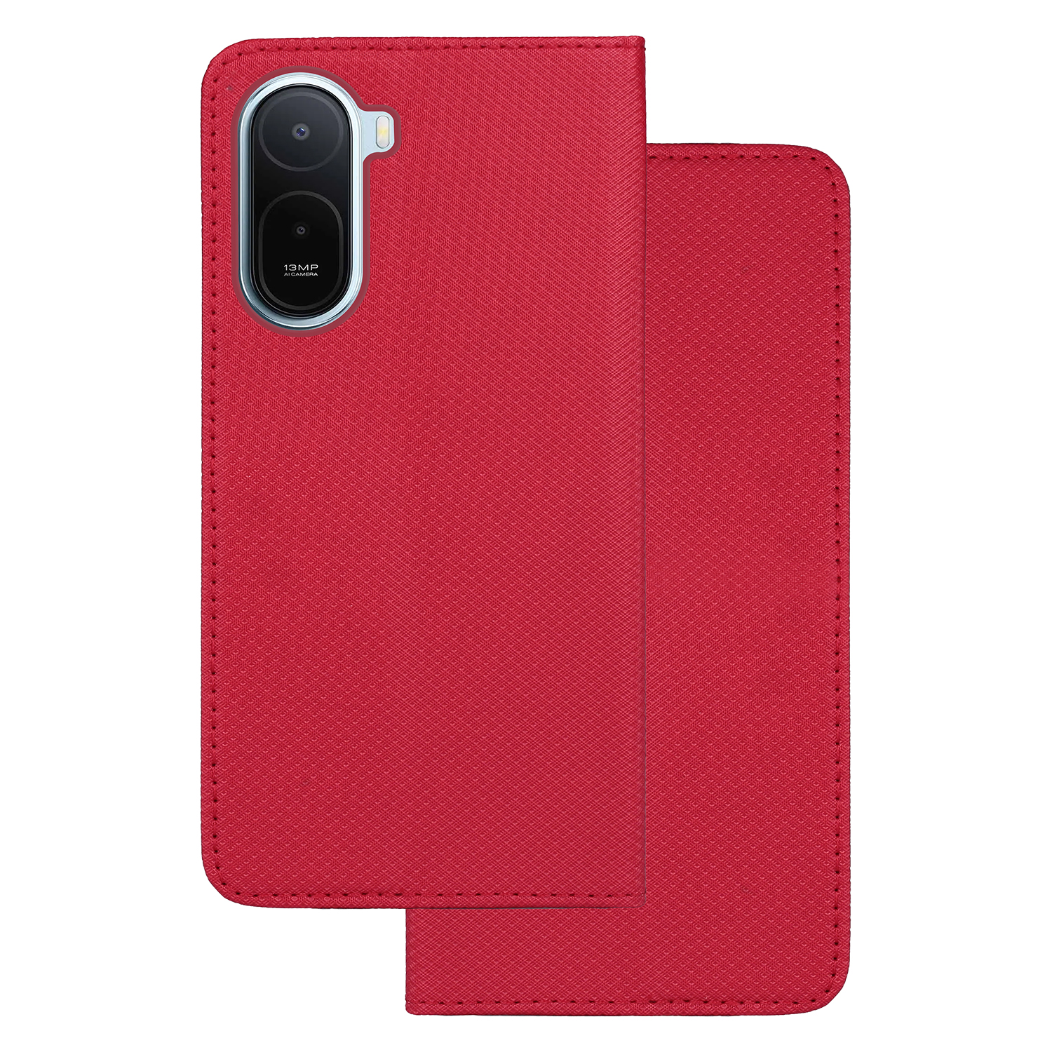 Smart Magnet fodral för Xiaomi Redmi A7 Pro 4G / Redmi A7 Pro 5G röd