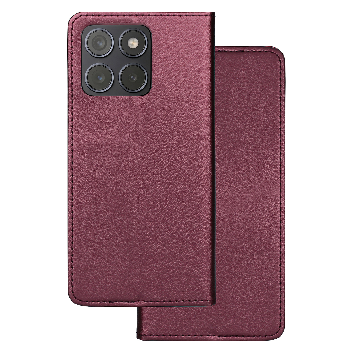 Smart Magnetic fodral för Motorola Edge 70 Fusion burgundy