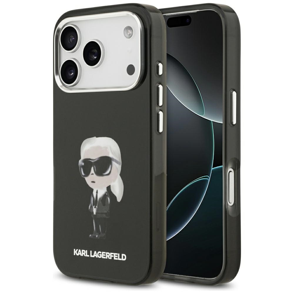 Karl Lagerfeld fodral för iPhone 17 Pro IML Aquarelle Karl & Logo MagSafe svart