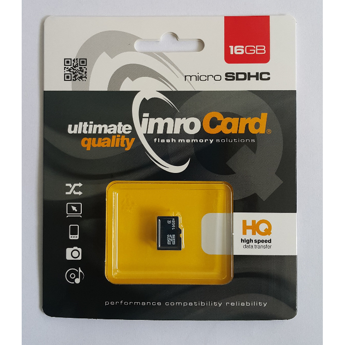Imro memory card 16GB microSDHC cl 6