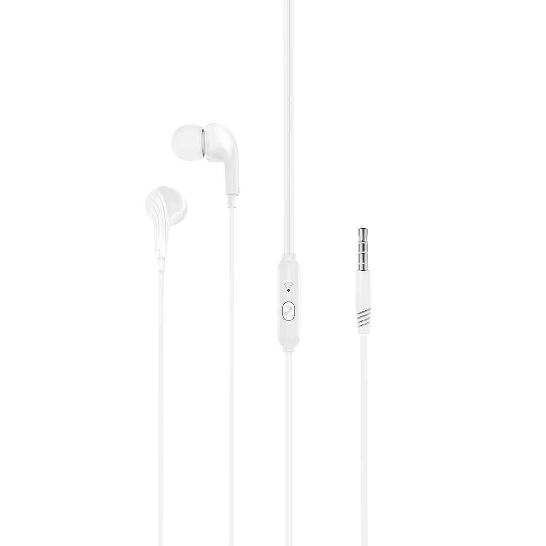XO wired hörlurar EP86 jack 3,5mm vit