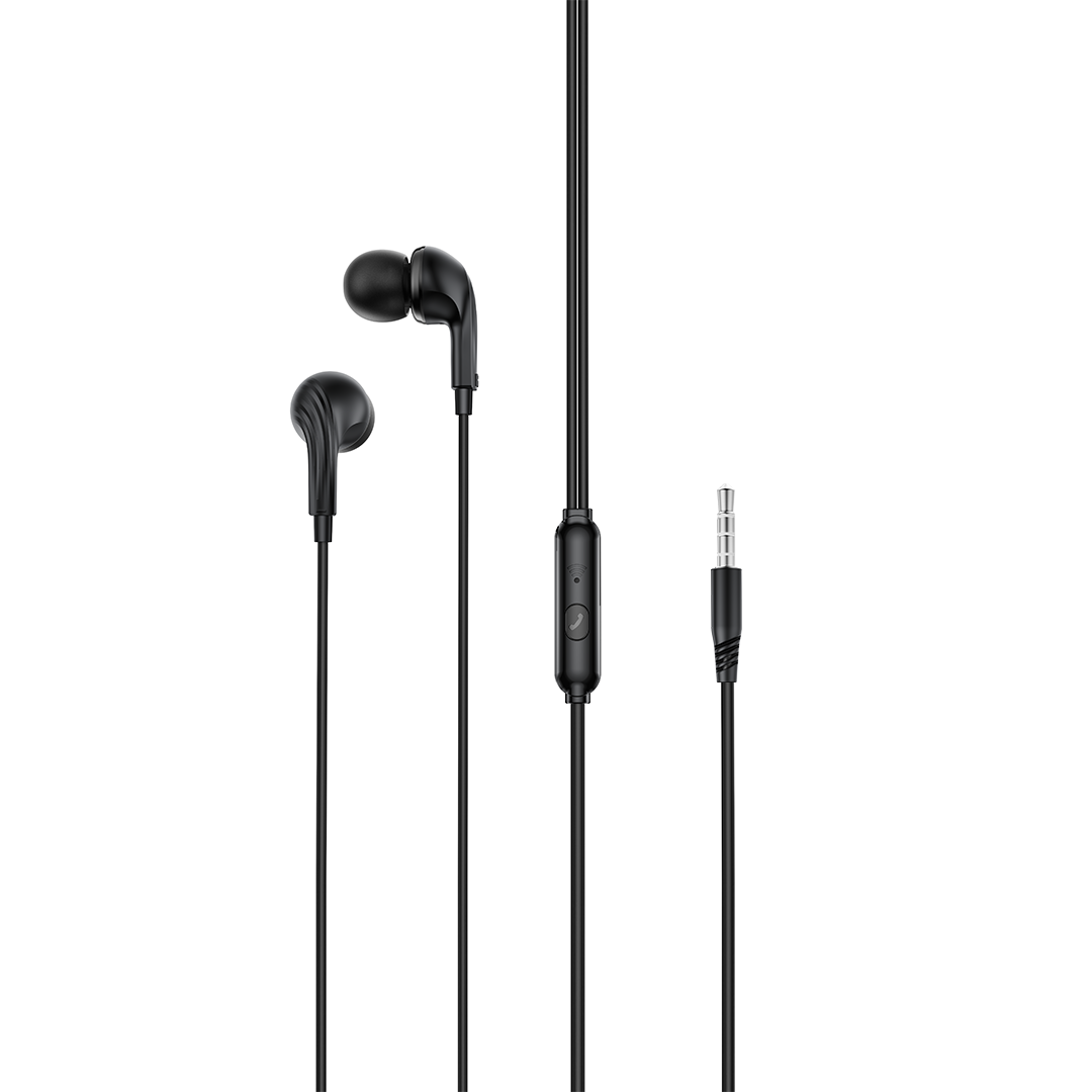 XO wired hörlurar EP86 jack 3,5mm svart