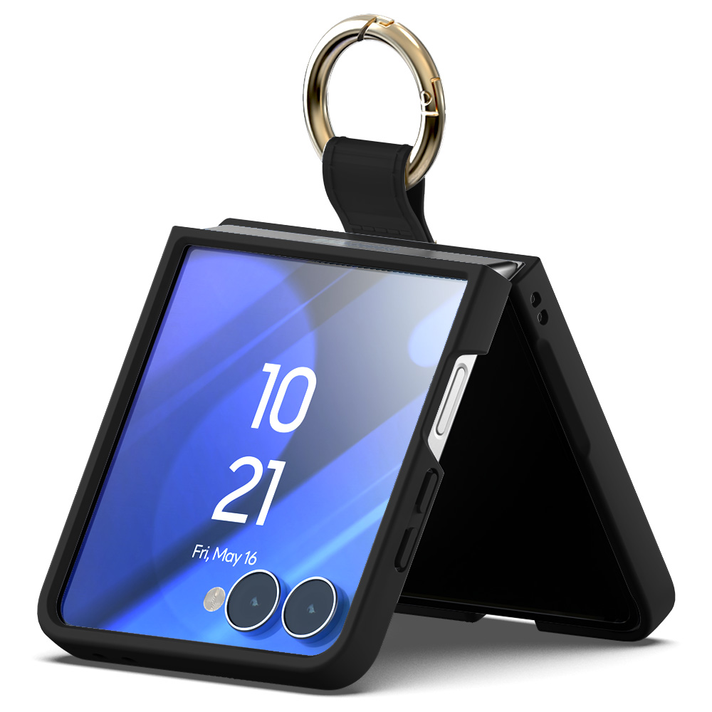 Mercury guld Ring fodral för Samsung Galaxy Z Flip8 svart