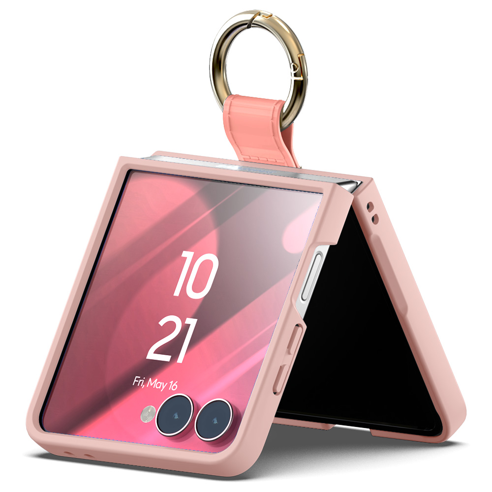 Mercury guld Ring fodral för Samsung Galaxy Z Flip8 rosa