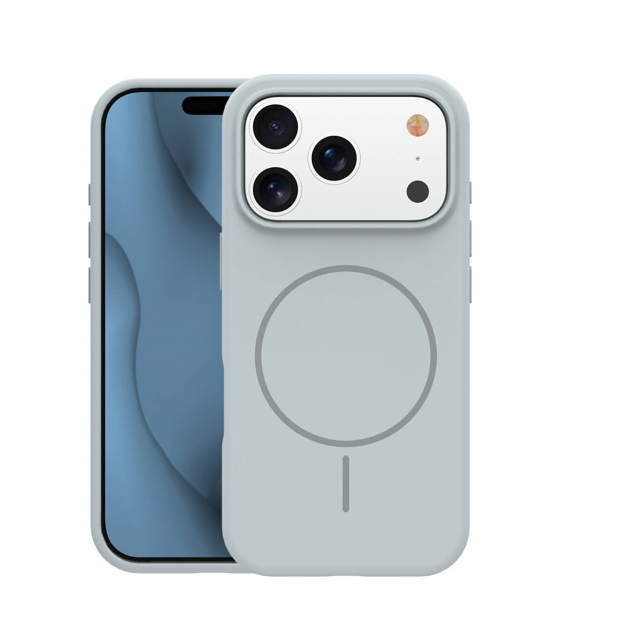 Silicone Thin Mag skal för iPhone 17 Pro Max / iPhone 18 Pro Max silver