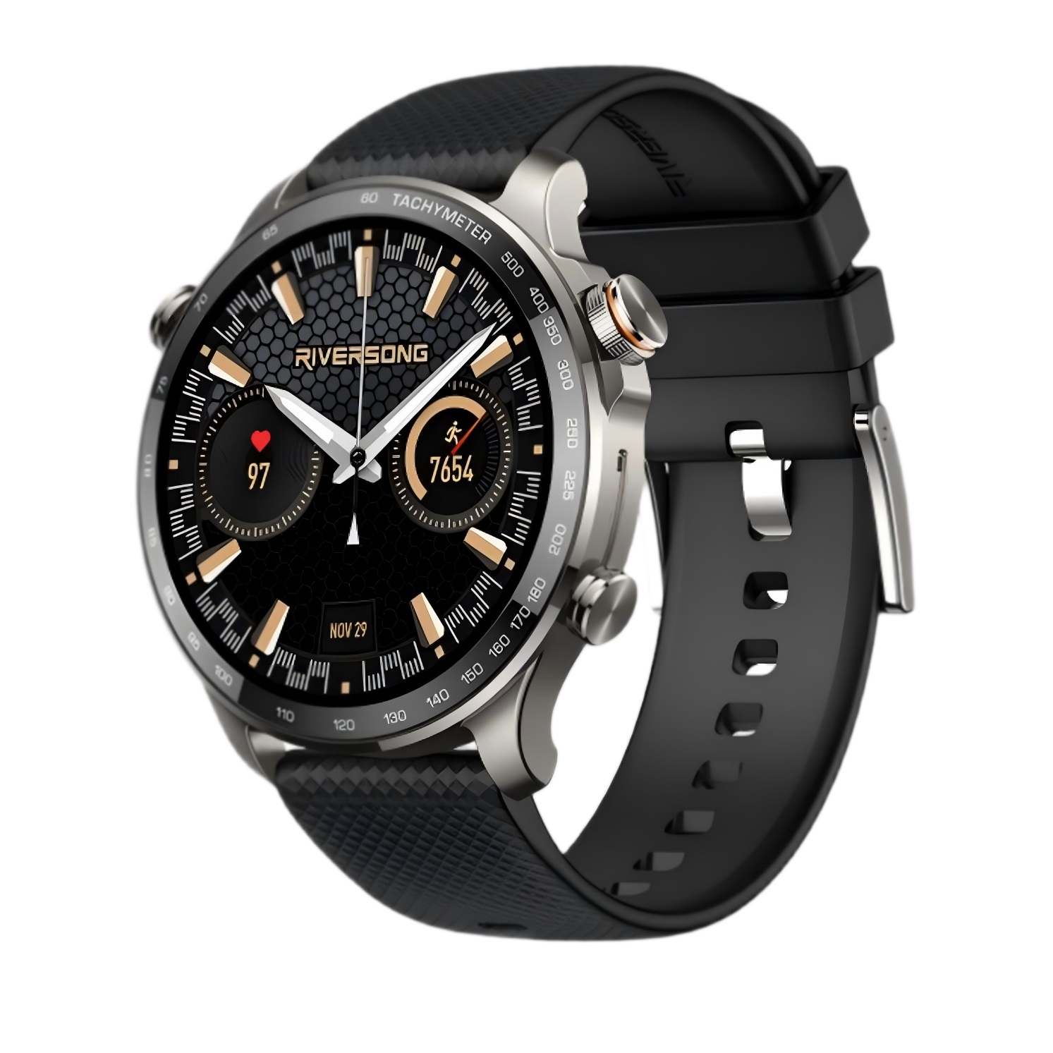 Riversong smartwatch Motive 10 GT svart SW1001 AMOLED GPS