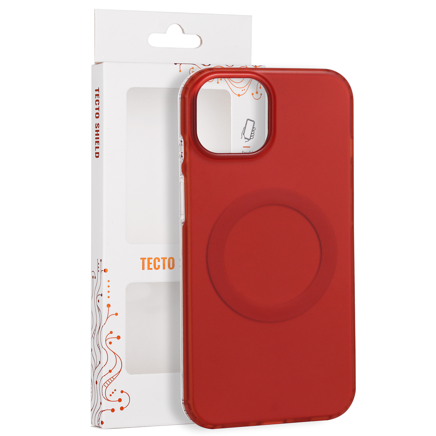 Tecto Shield Mistiq Mag skal för iPhone 13 / 14 röd