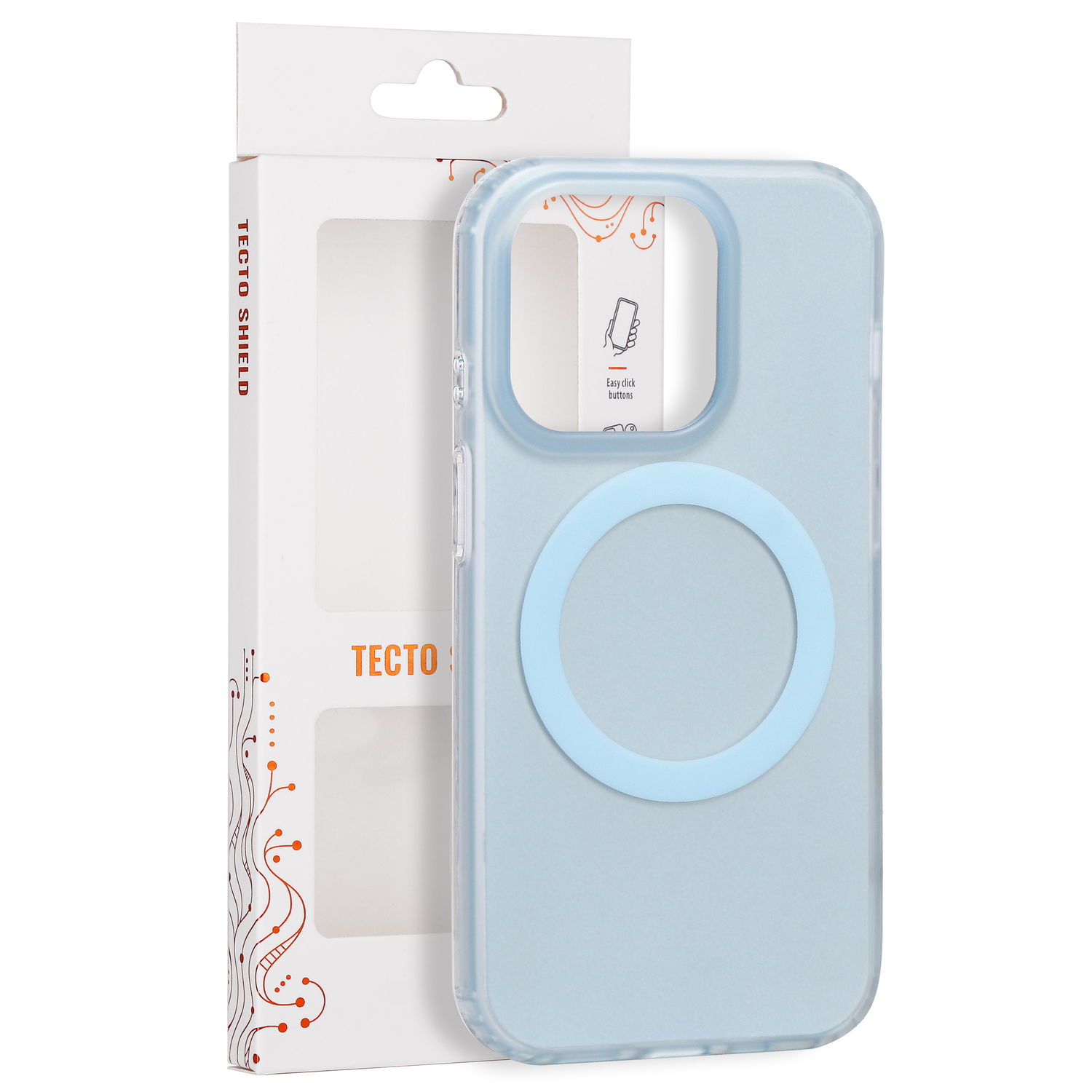 Tecto Shield Mistiq Mag skal för iPhone 14 Pro blå