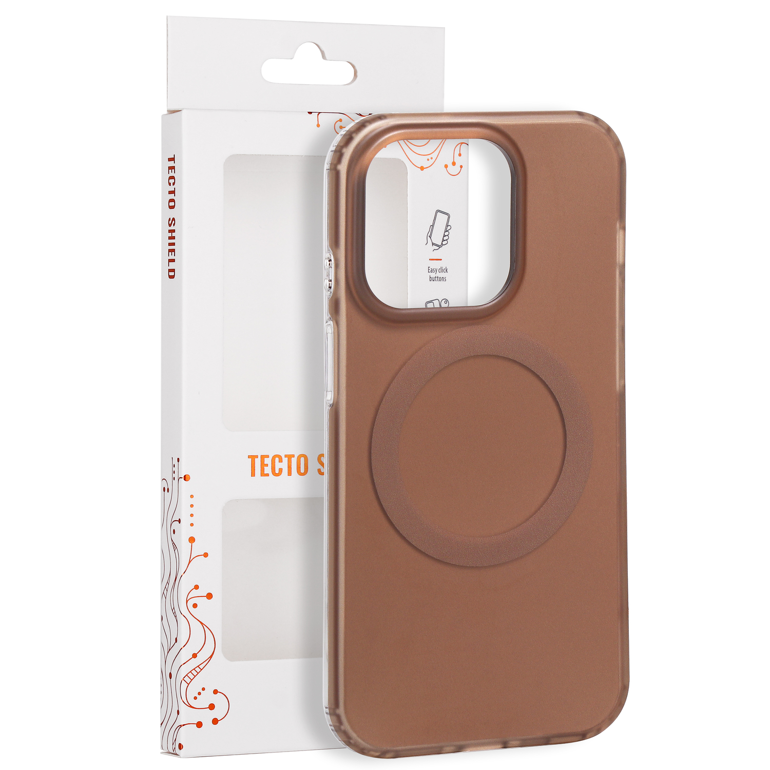 Tecto Shield Mistiq Mag skal för iPhone 14 Pro brun