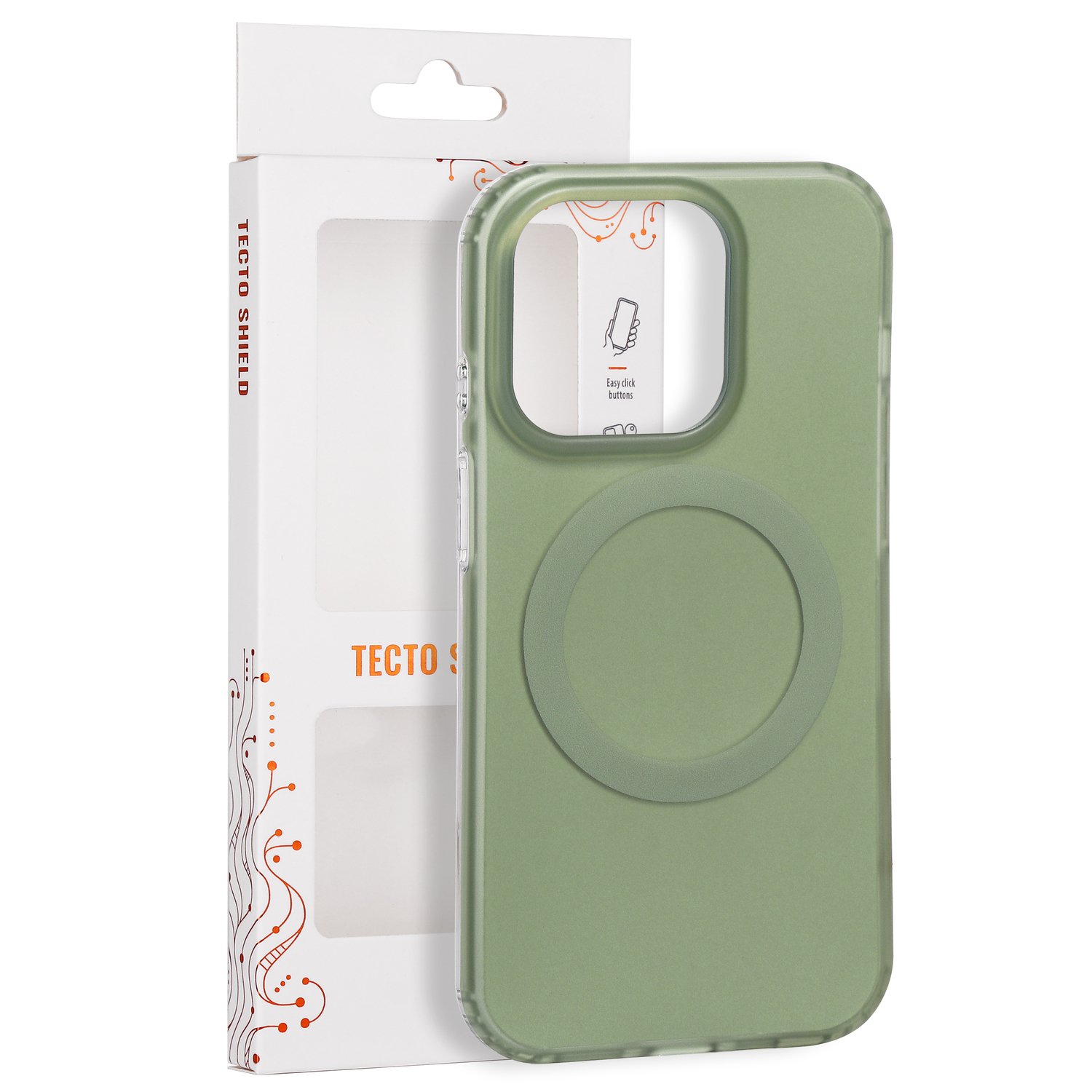 Tecto Shield Mistiq Mag skal för iPhone 14 Pro olive
