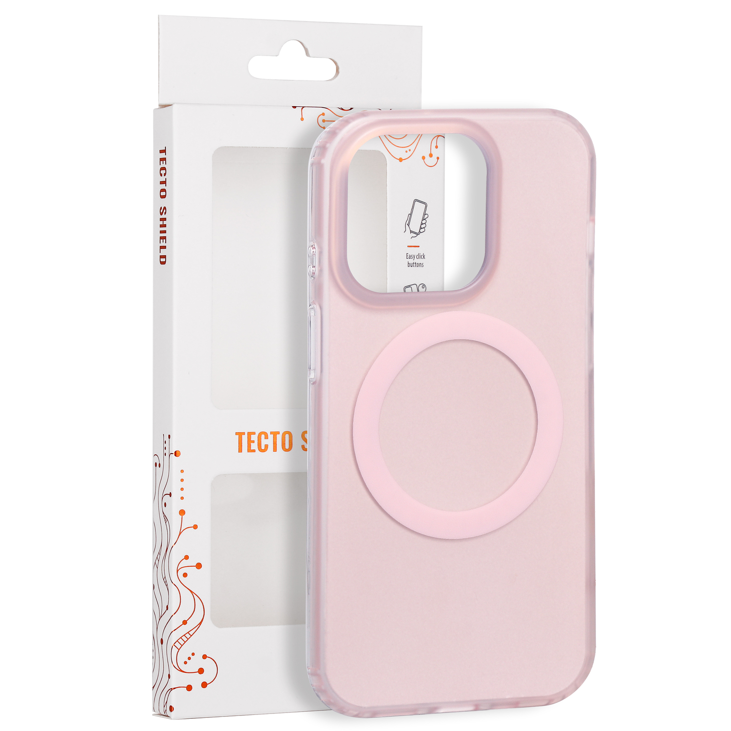 Tecto Shield Mistiq Mag skal för iPhone 14 Pro rosa