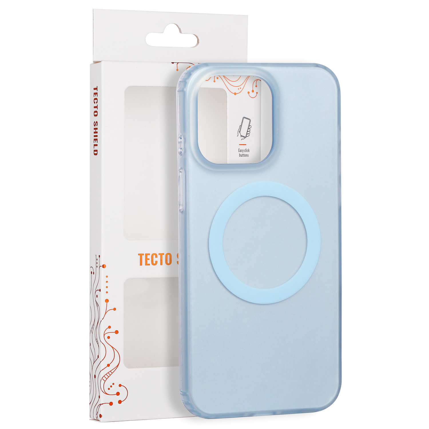Tecto Shield Mistiq Mag skal för iPhone 15 Pro Max blå
