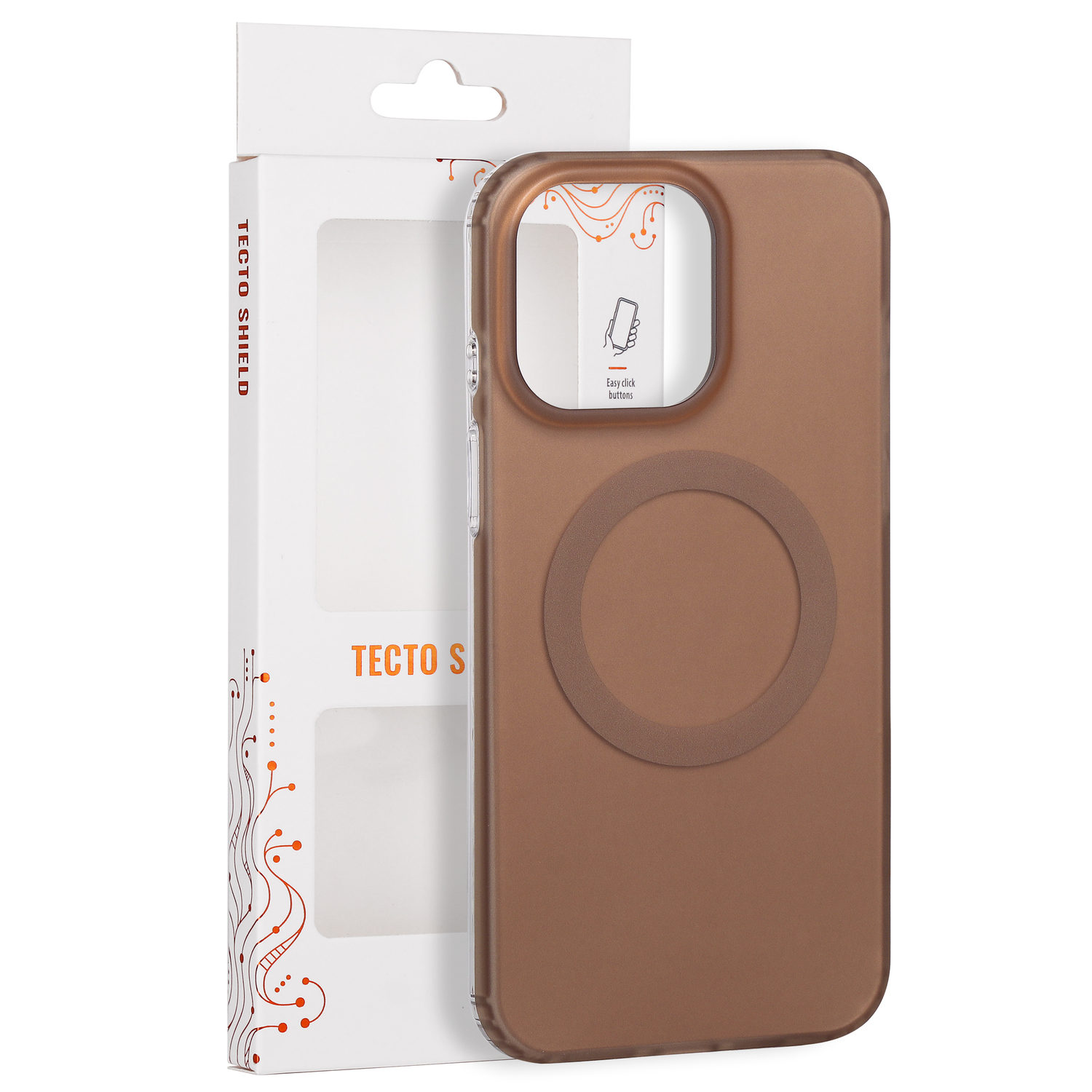 Tecto Shield Mistiq Mag skal för iPhone 15 Pro Max brun