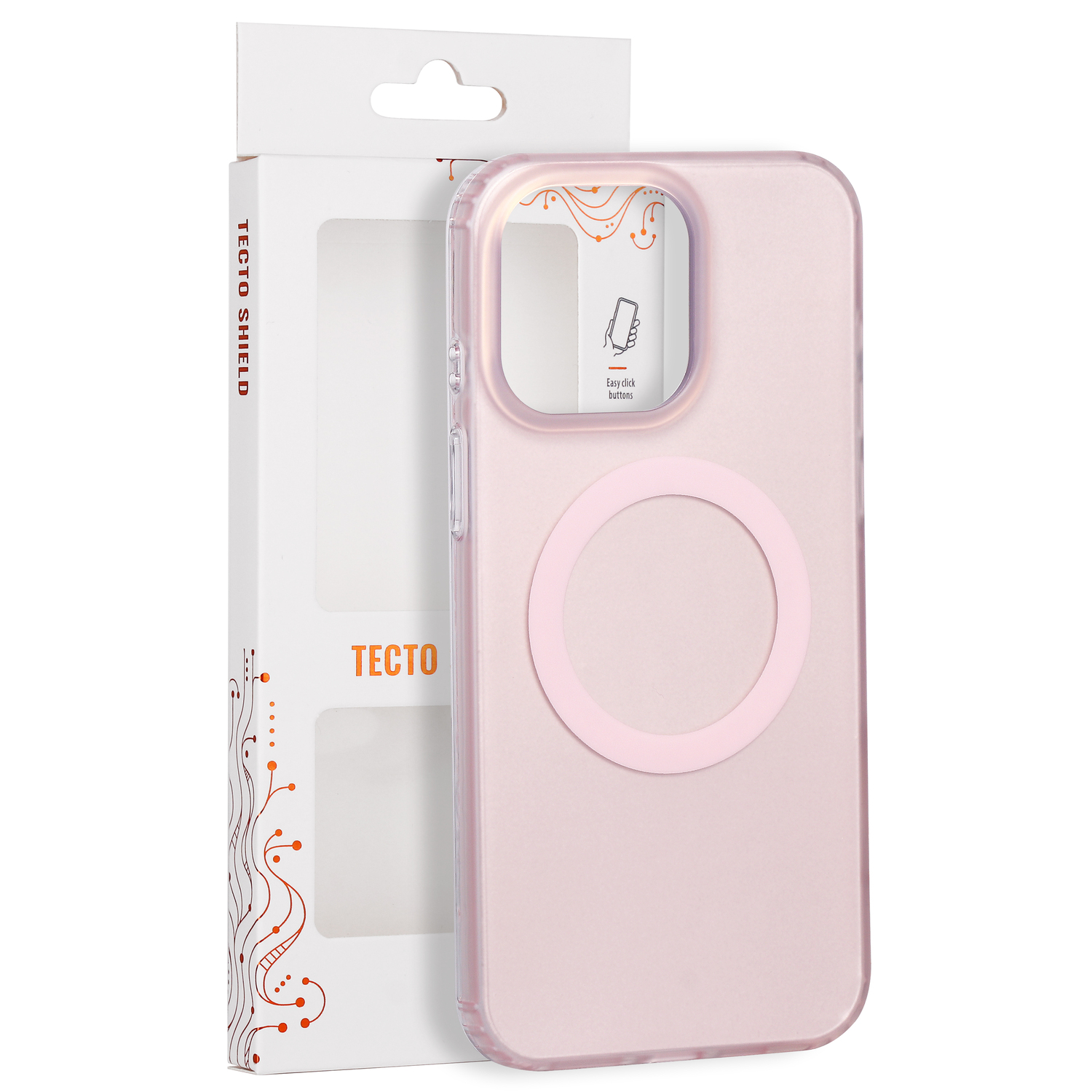 Tecto Shield Mistiq Mag skal för iPhone 15 Pro Max rosa
