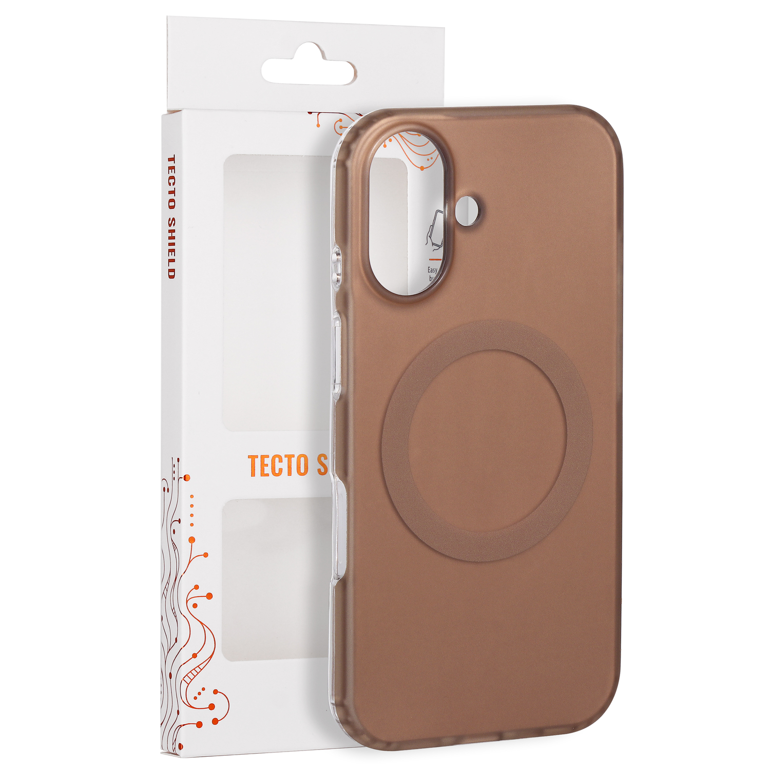 Tecto Shield Mistiq Mag skal för iPhone 16 brun