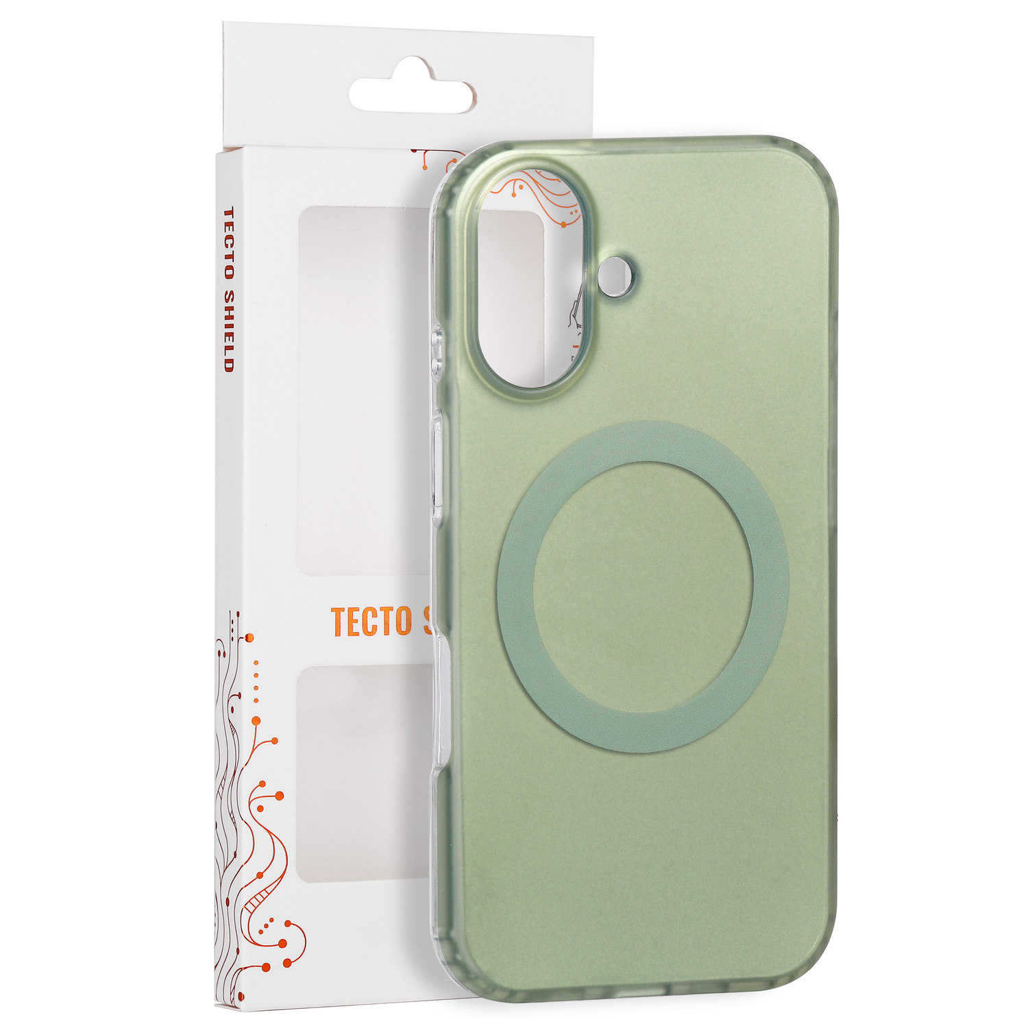 Tecto Shield Mistiq Mag skal för iPhone 16 olive