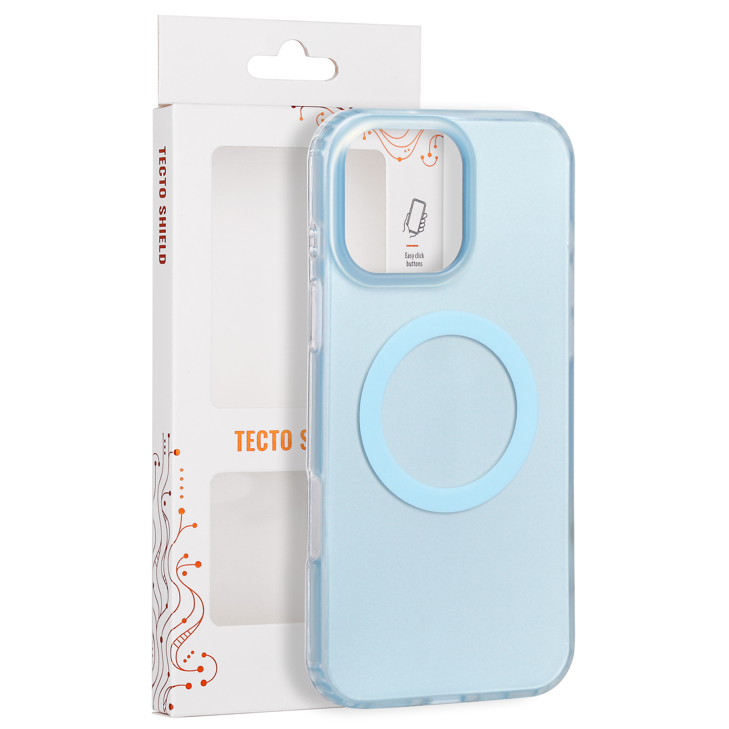Tecto Shield Mistiq Mag skal för iPhone 16 Pro Max blå