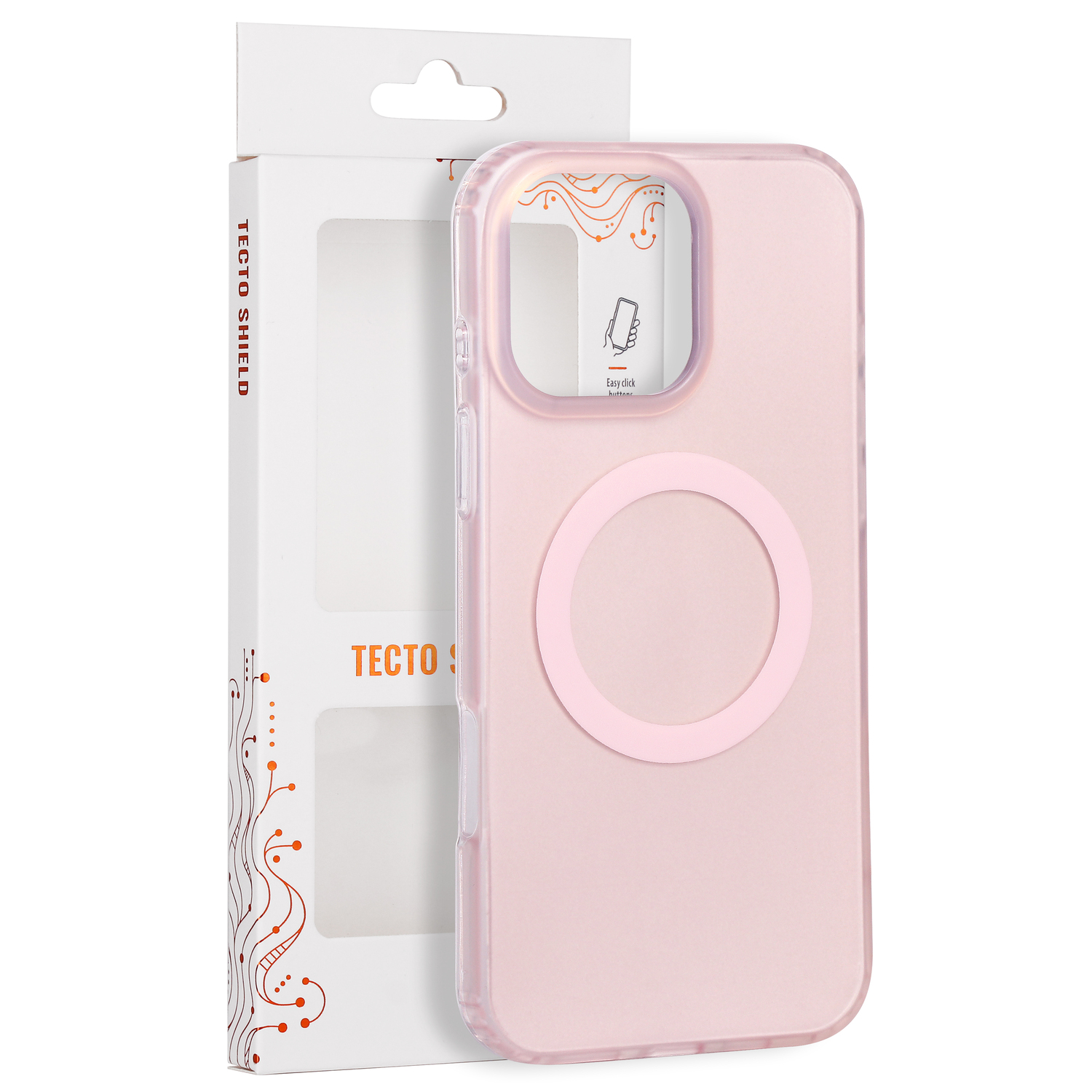 Tecto Shield Mistiq Mag skal för iPhone 16 Pro Max rosa