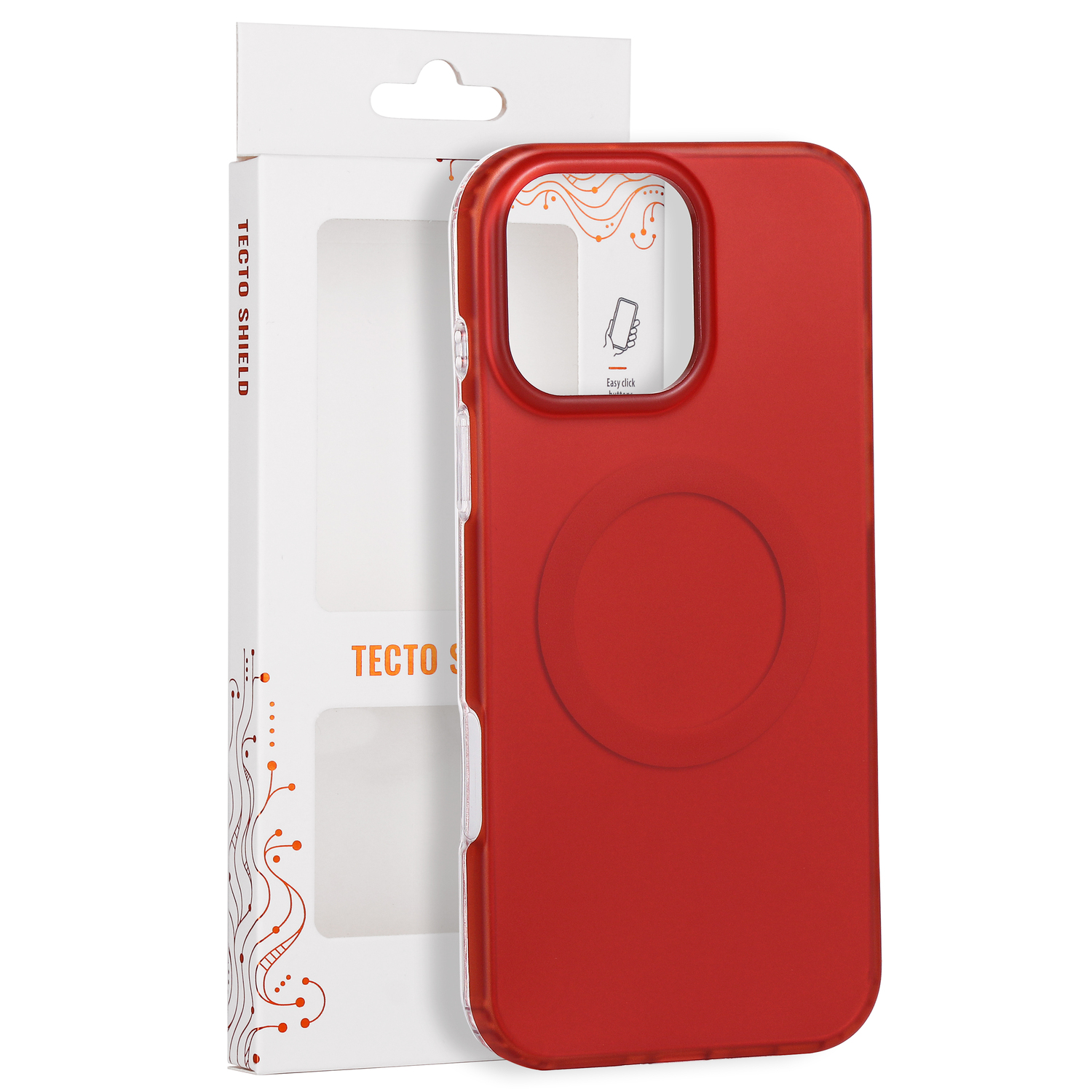 Tecto Shield Mistiq Mag skal för iPhone 16 Pro Max röd