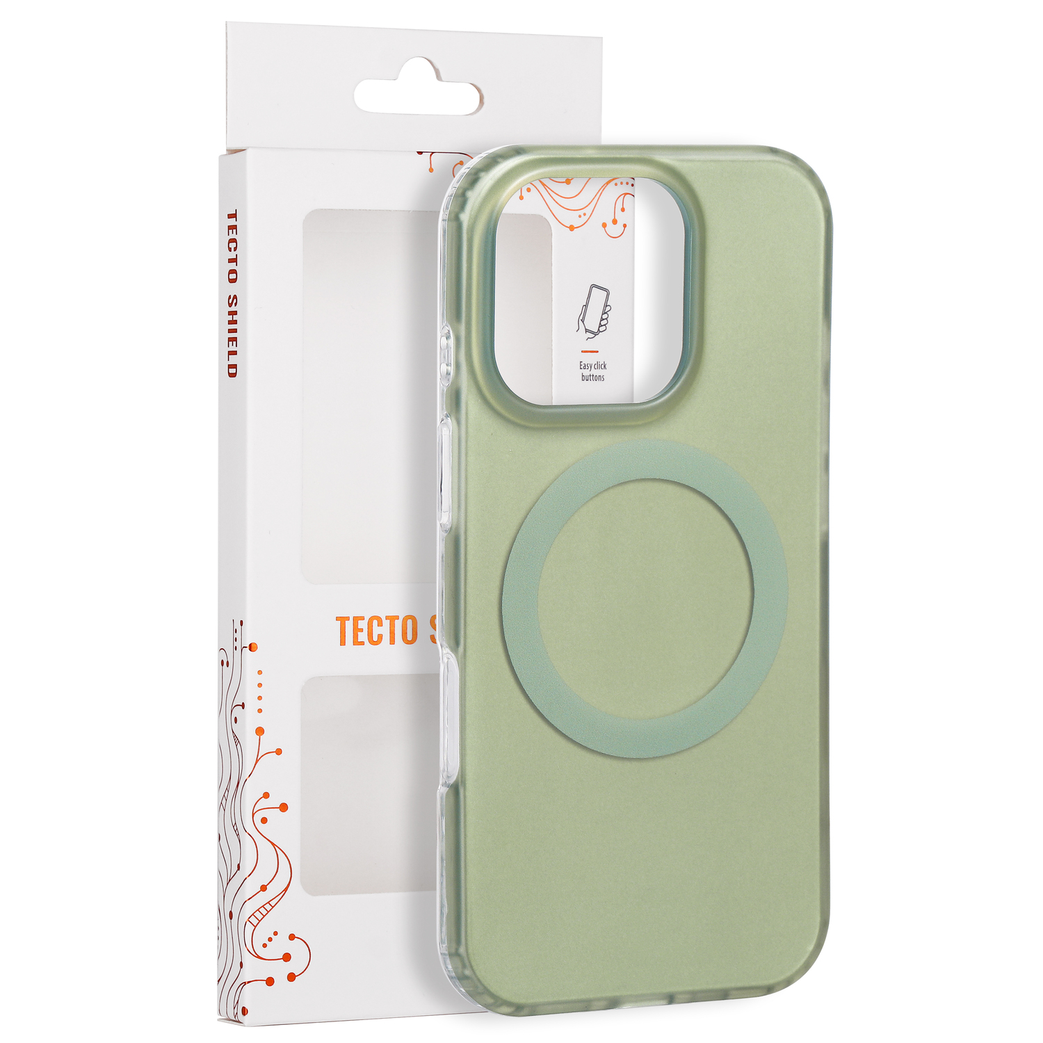 Tecto Shield Mistiq Mag skal för iPhone 16 Pro olive