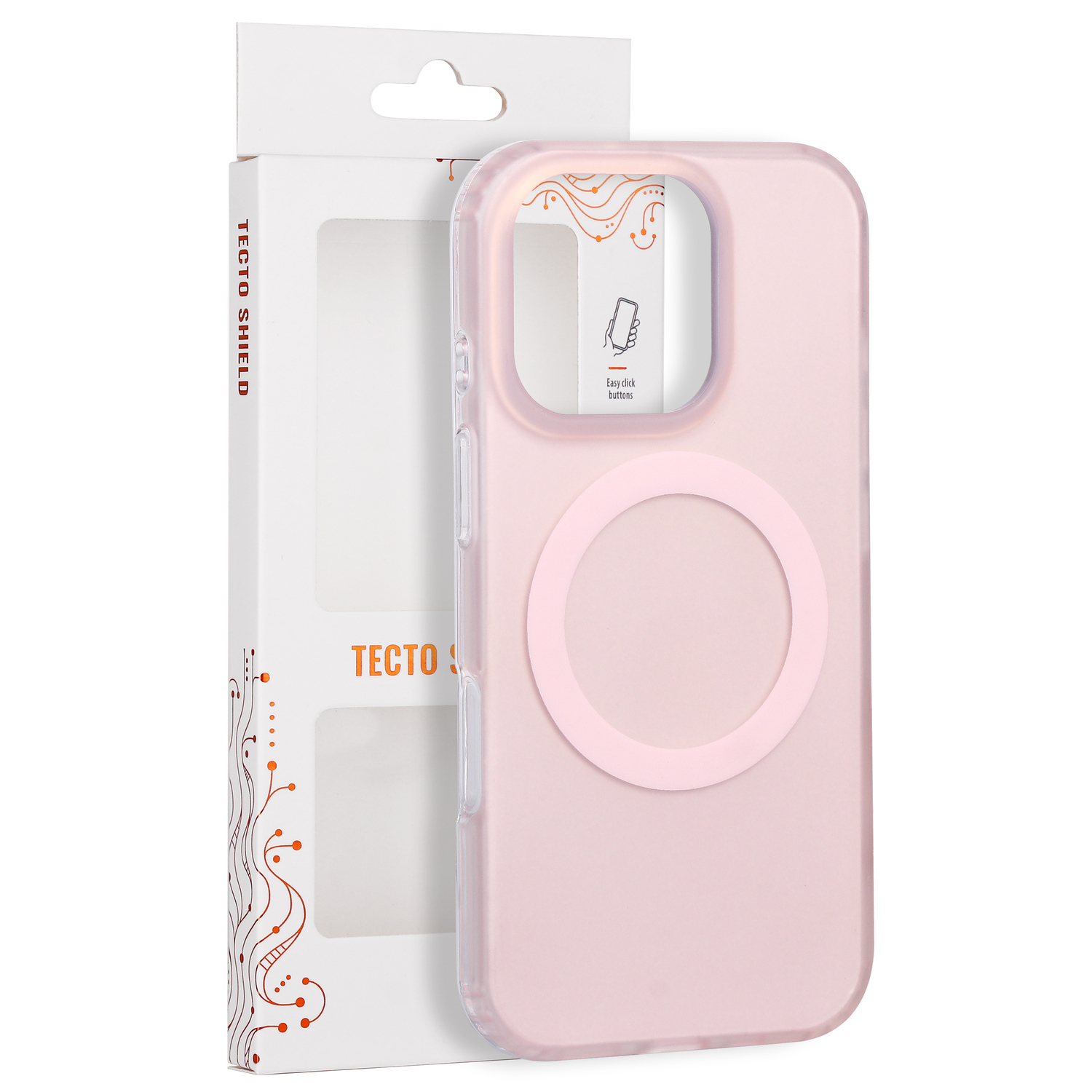 Tecto Shield Mistiq Mag skal för iPhone 16 Pro rosa