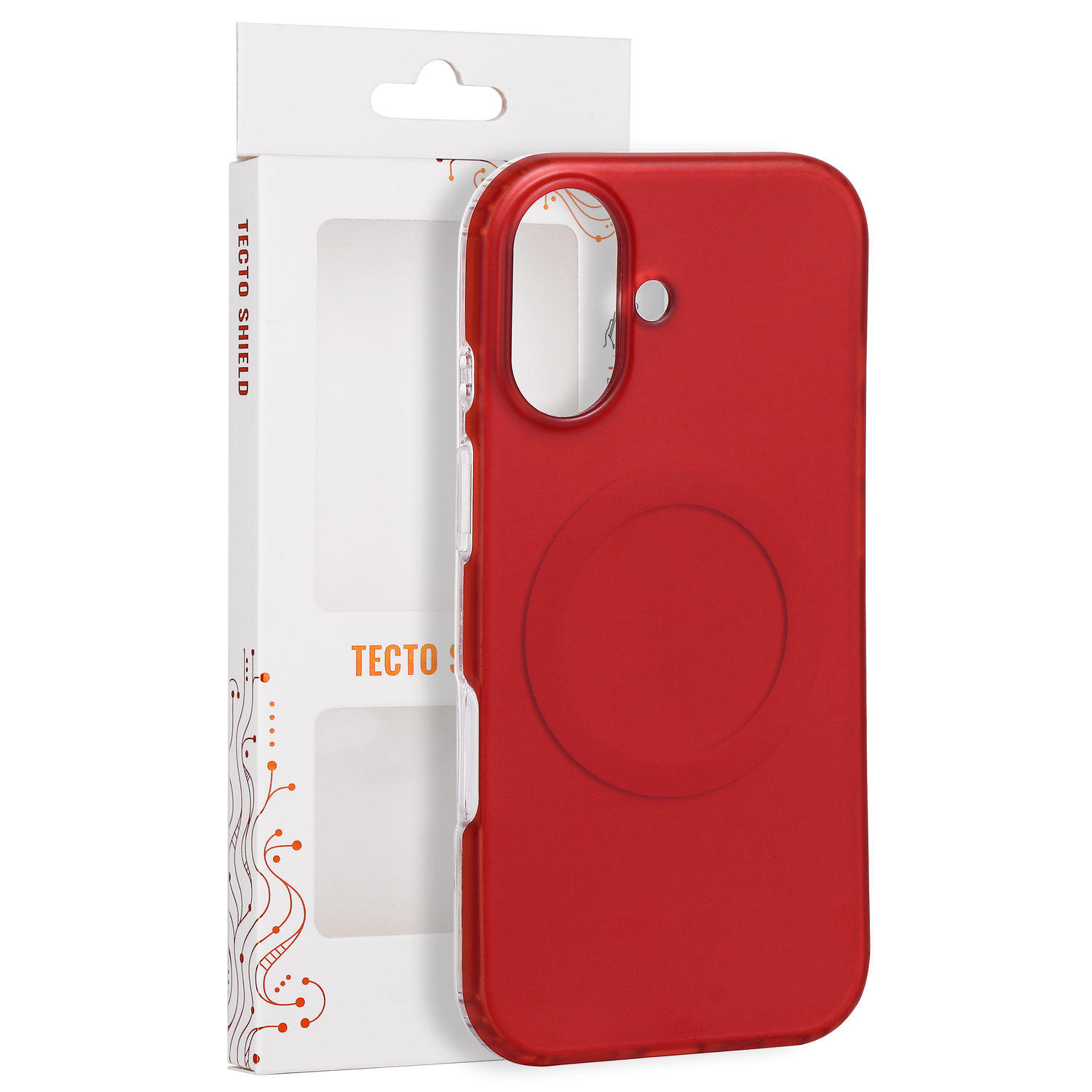Tecto Shield Mistiq Mag skal för iPhone 17 röd