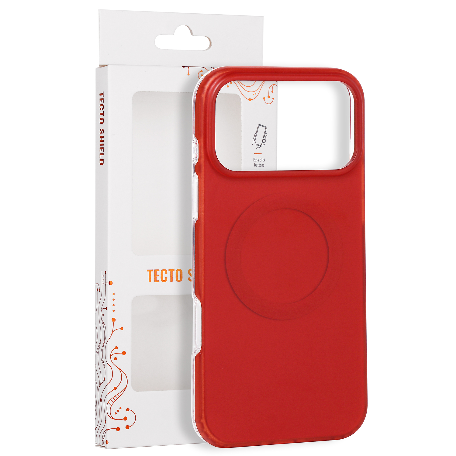 Tecto Shield Mistiq Mag skal för iPhone 17 Pro Max / 18 Pro Max röd